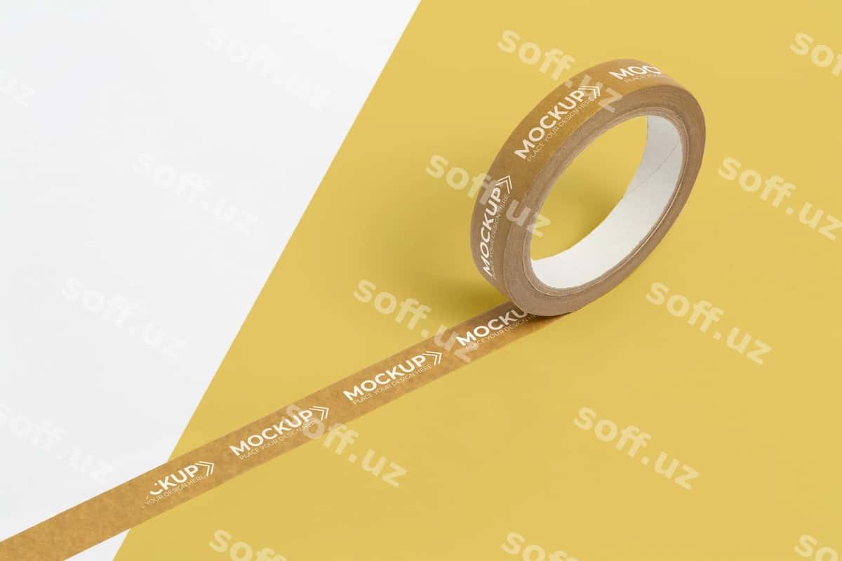 Paket bandi namuna tarkibi | Packing tape mock up composition 1