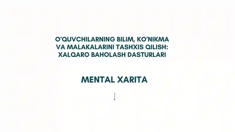 Mental xarita - Oʻquvchilarning bilim, koʻnikma va malakalarini tashxis qilish Xalqaro baholash dasturlari