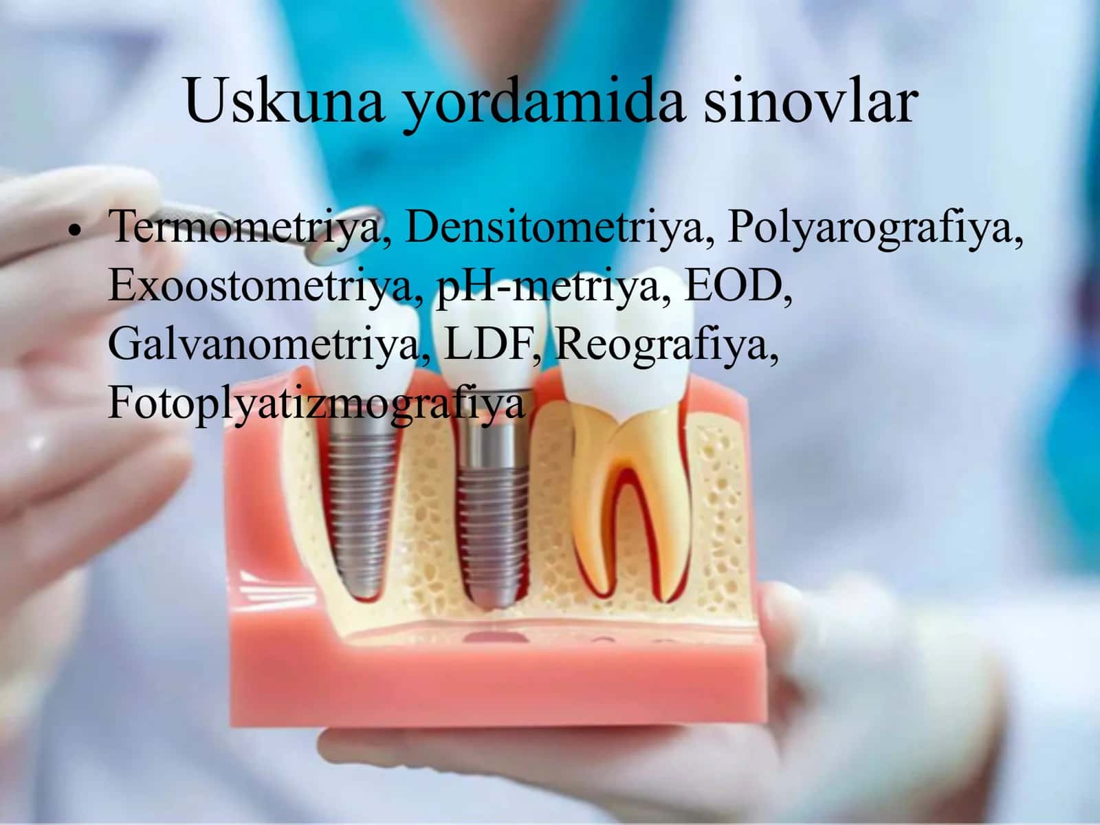 Uskuna yordamida sinovlar 1