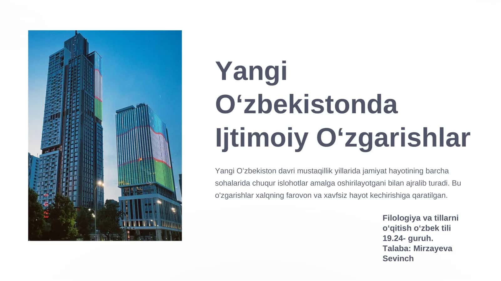 Ijtimoiy Oʻzgarishlar 1
