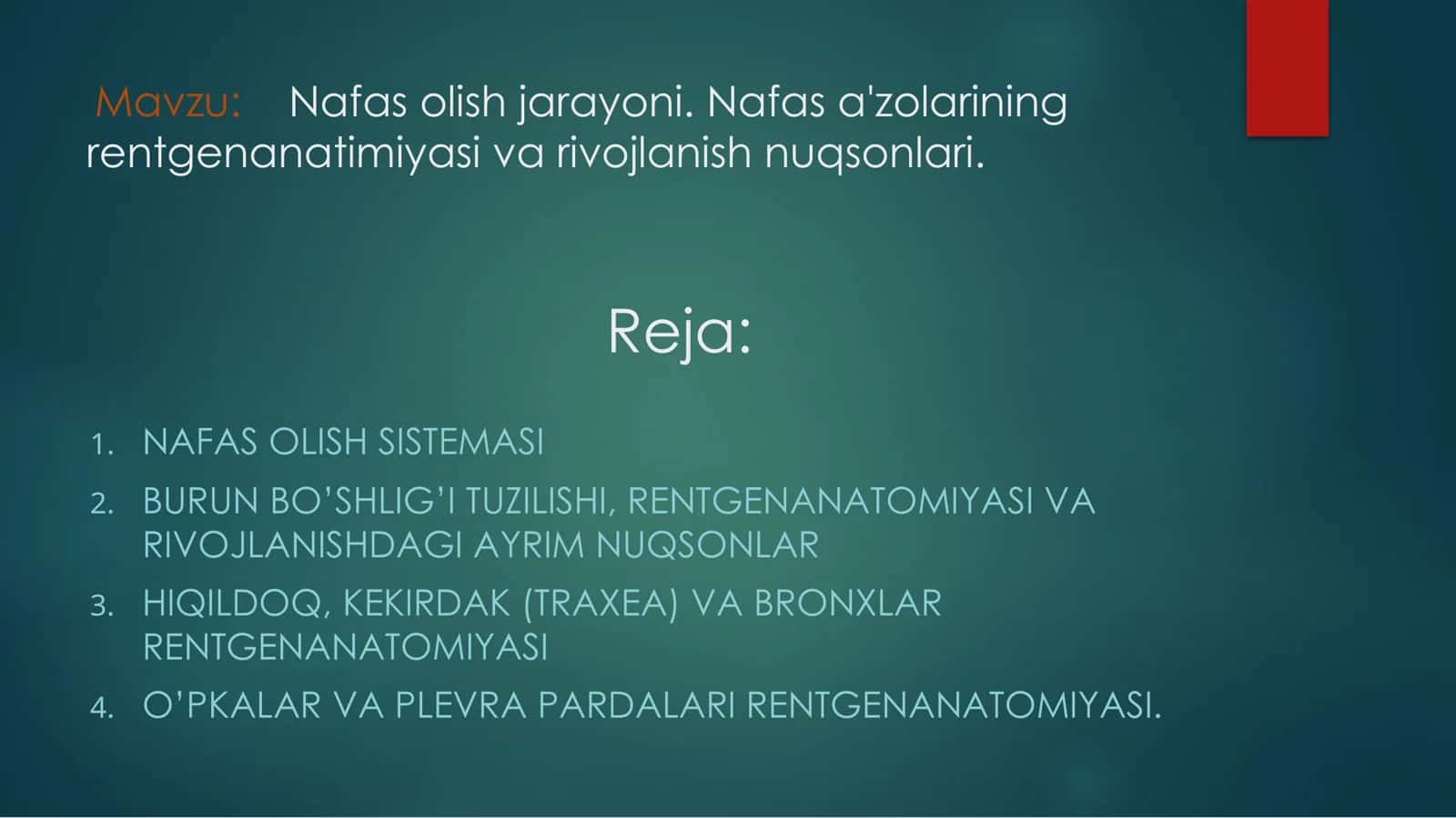 Nafas olish jarayoni 1