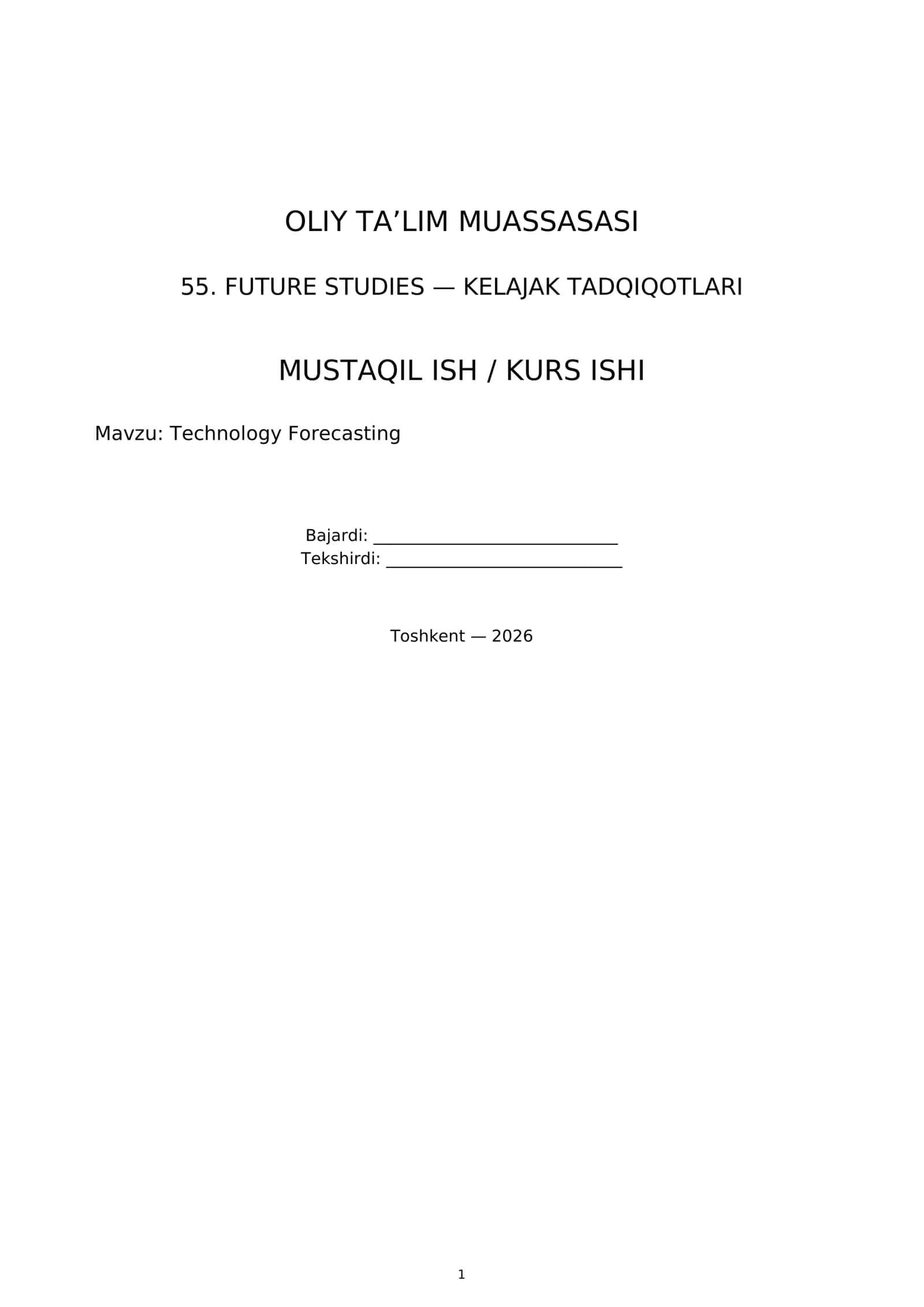 KELAJAK TADQIQOTLARI 1