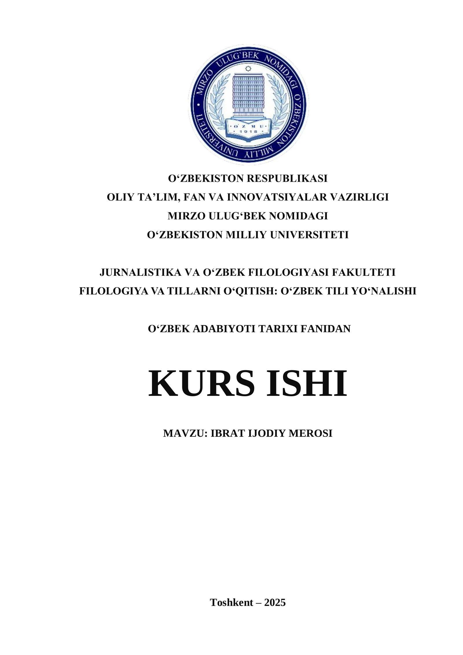 IBRAT IJODIY MEROSI 1