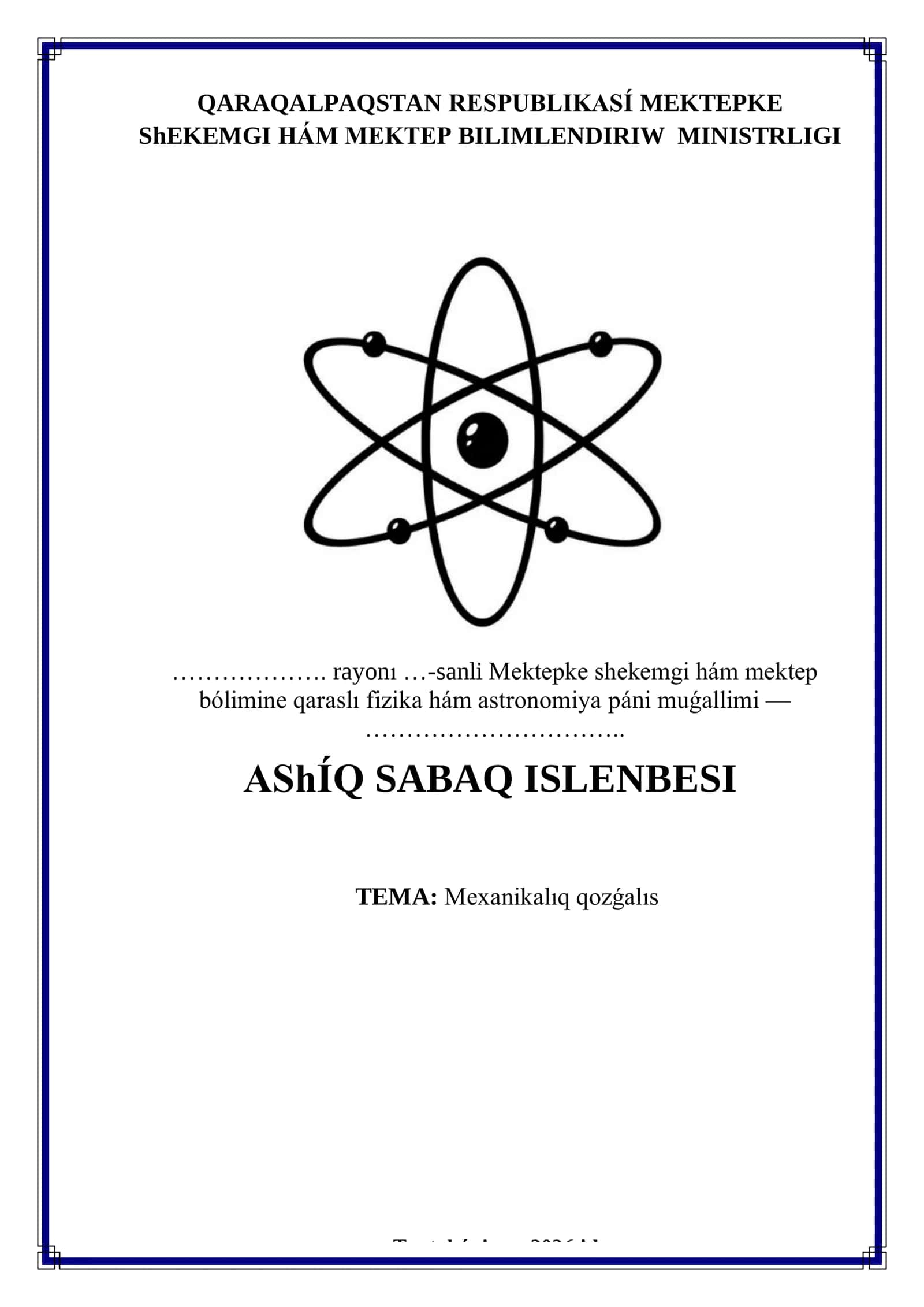 AShÍQ SABAQ ISLENBESI 1