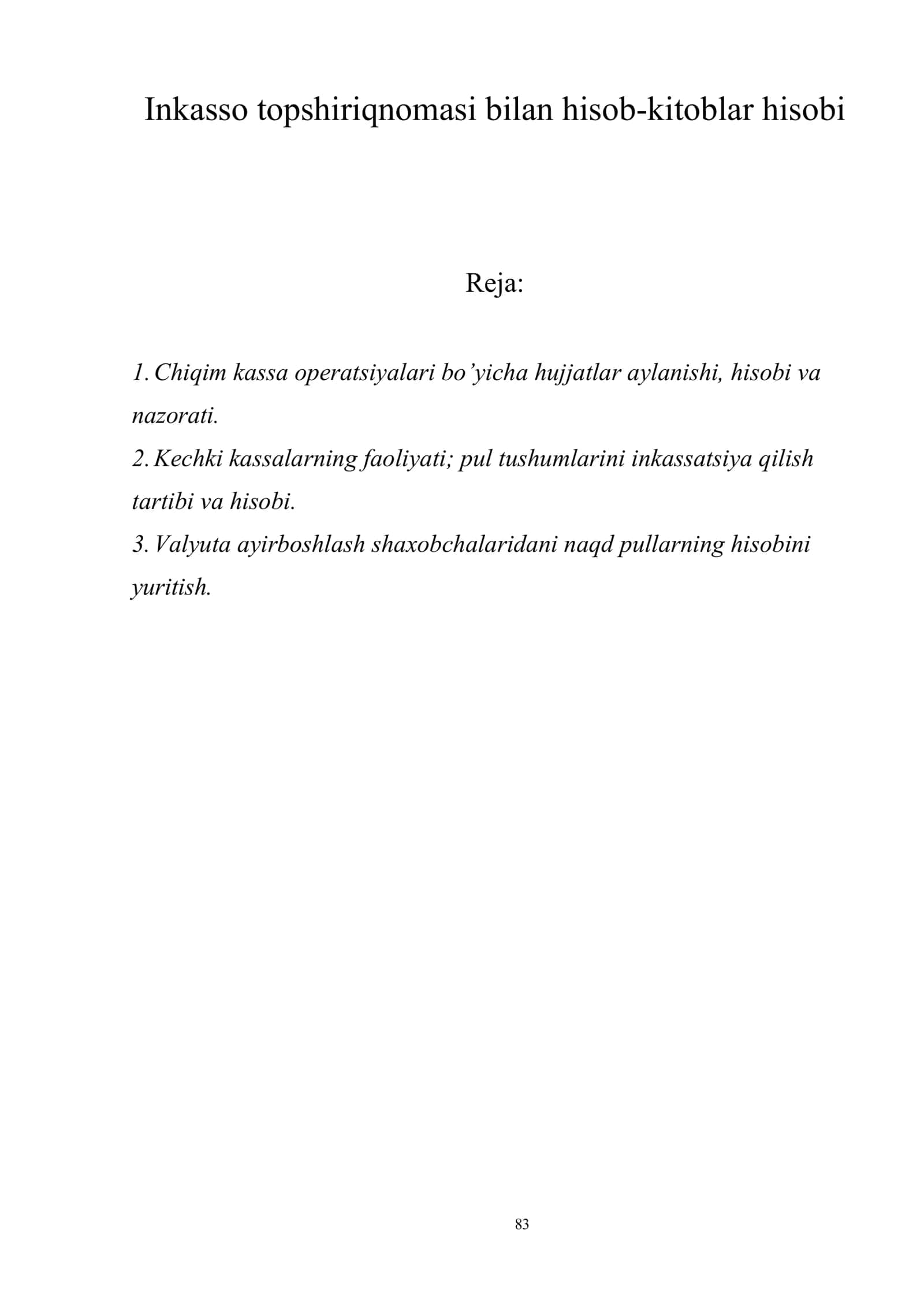 Inkasso topshiriqnomasi bilan hisob-kitoblar hisobi 1