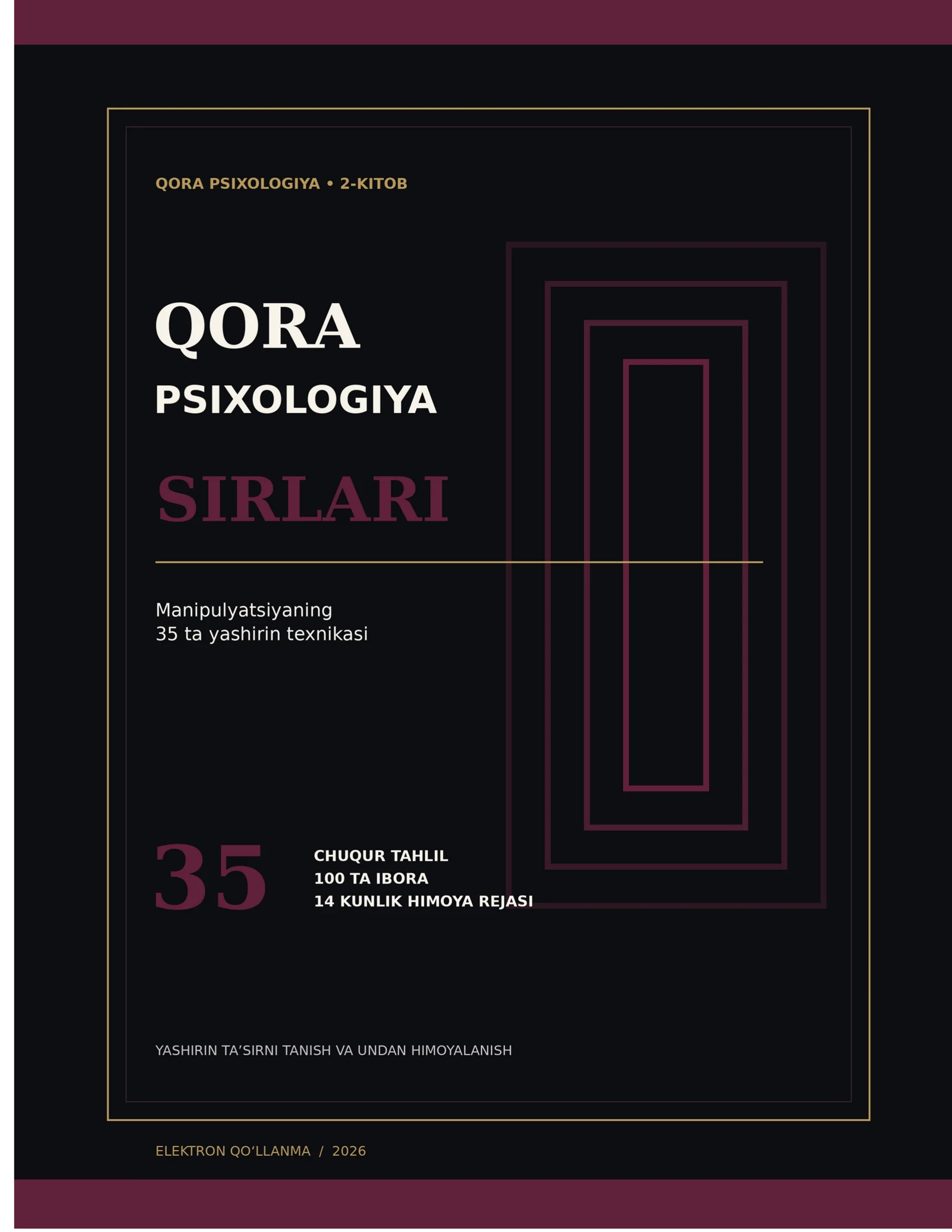 Qora psixologiya sirlari: Manipulyatsiyaning 35 ta yashirin texnikasi 1