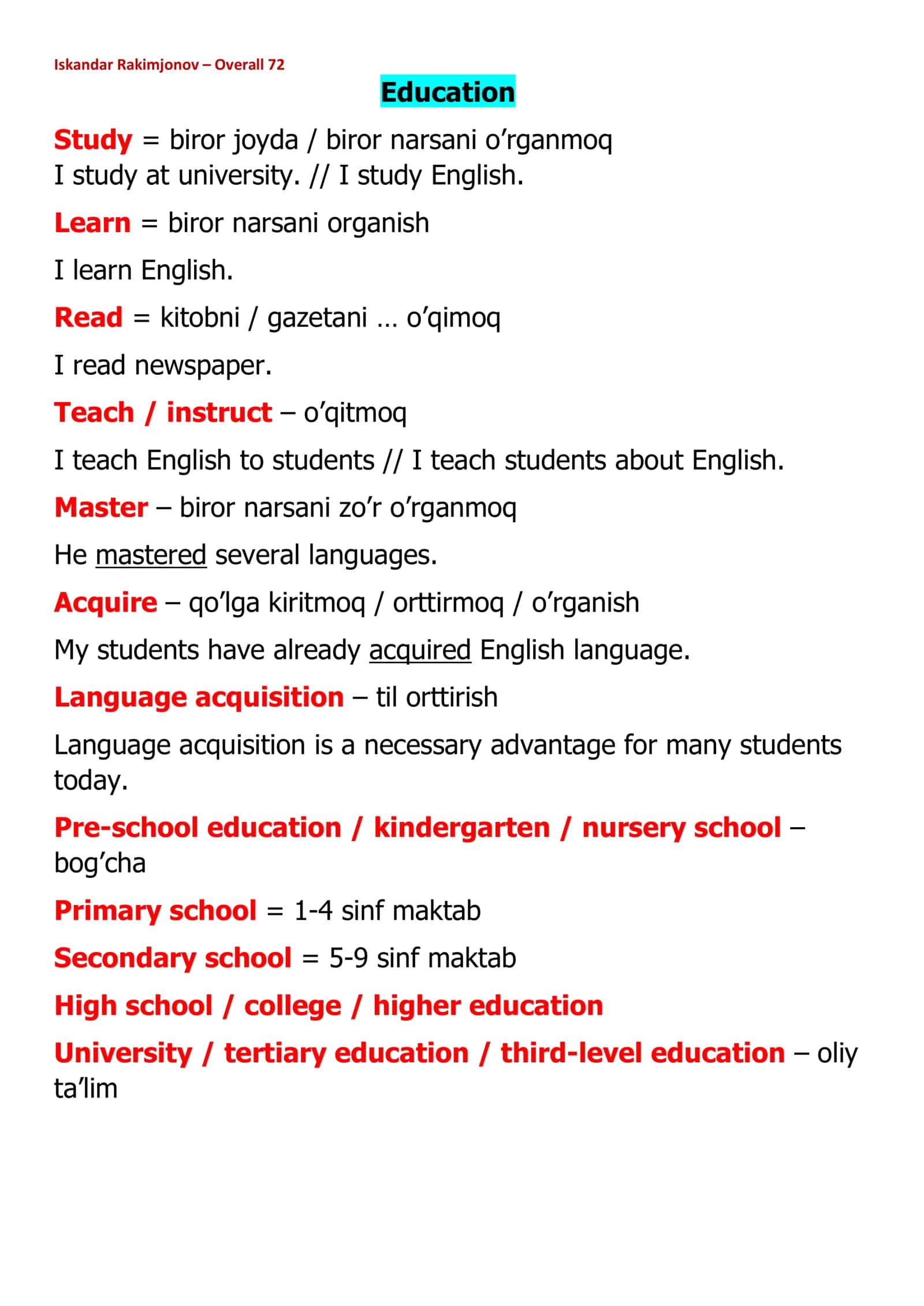 Education 1