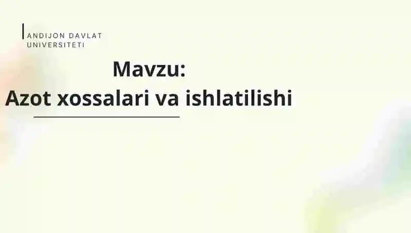 Kimyo mavzular bóyicha prezintatsiya tóplam