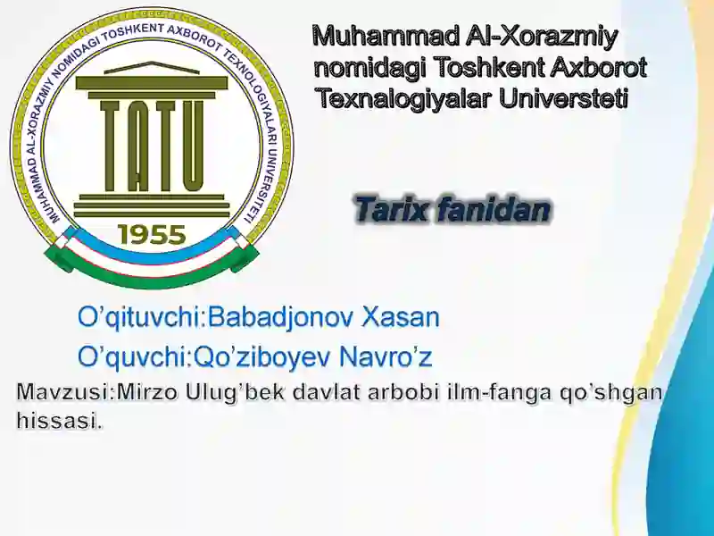 Mirzo Ulug’bekning siyosiy ishlari
