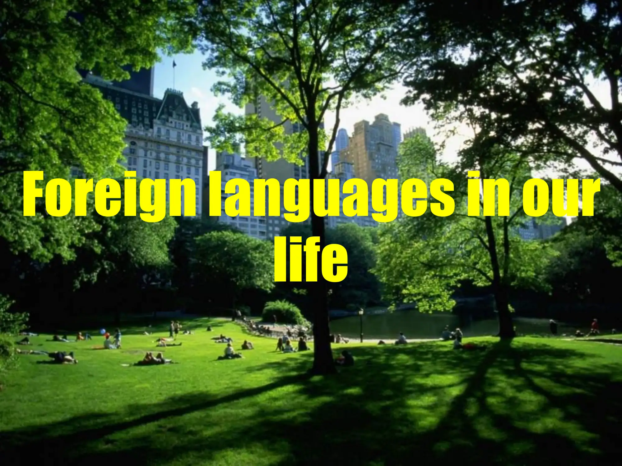 Foreign languages in our life 1