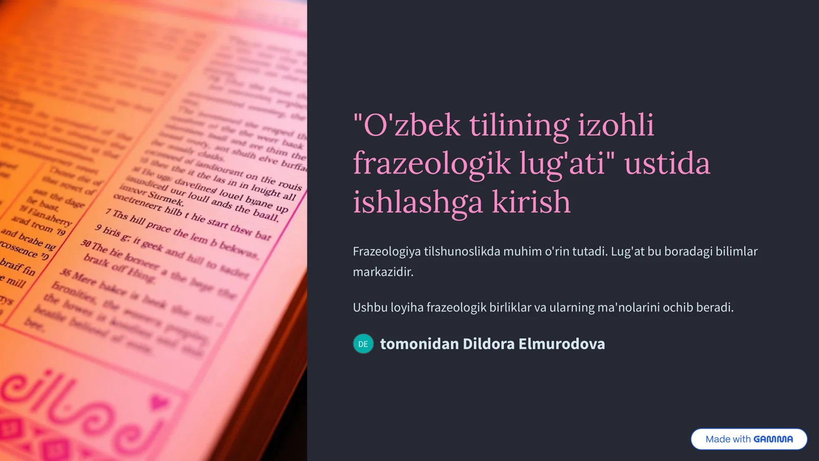 O'zbek tilining izohli frazeologik lug'ati 1
