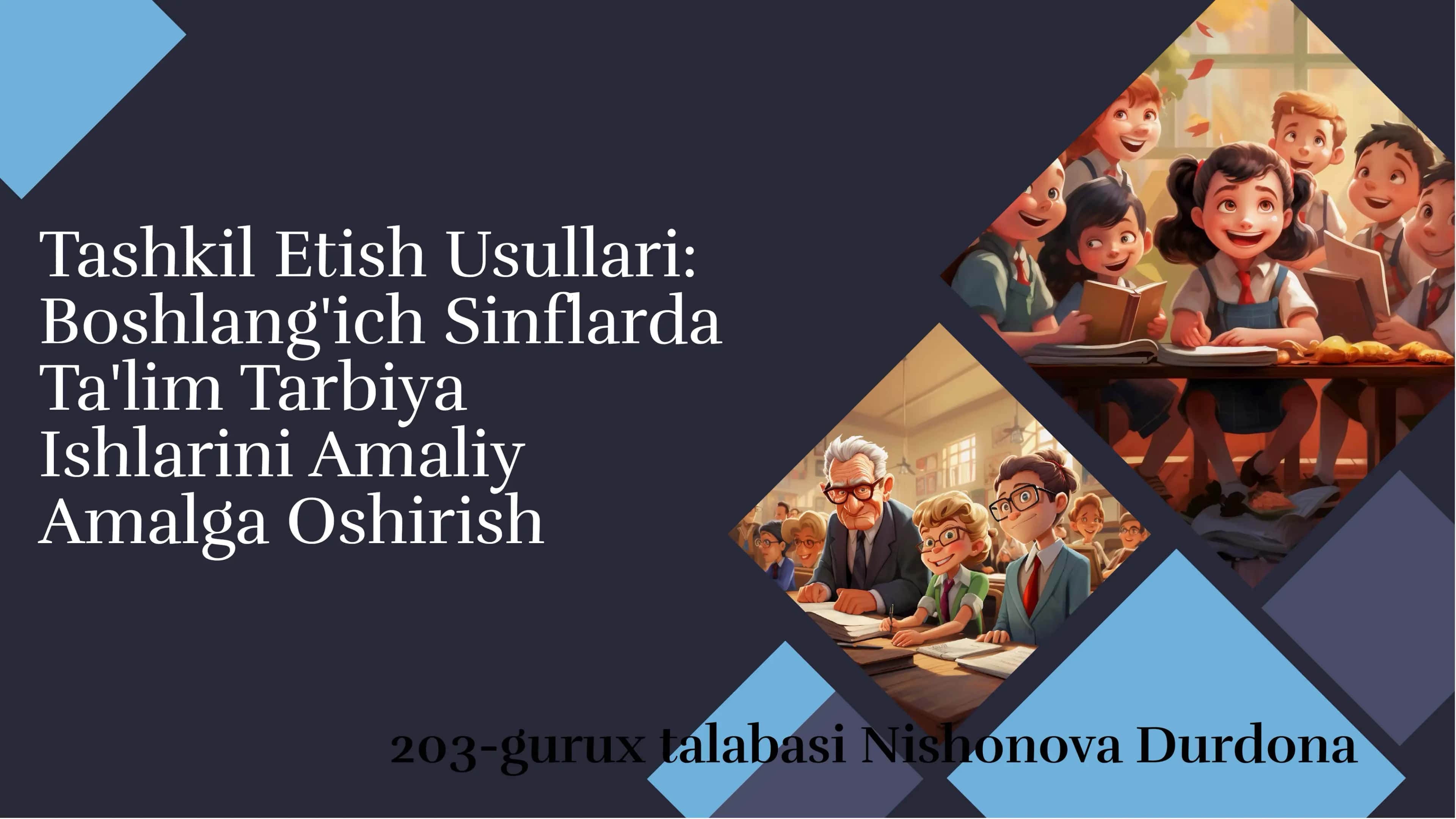 Boshlang'ich Sinflarda Ta'lim Tarbiya 1