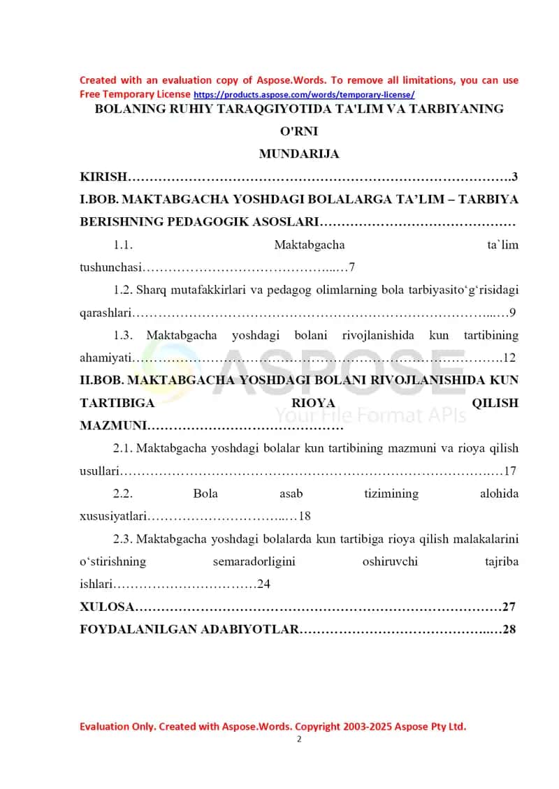 Bolaning ruhiy taraqqiyotida ta'lim va tarbiyaning o'rni 1
