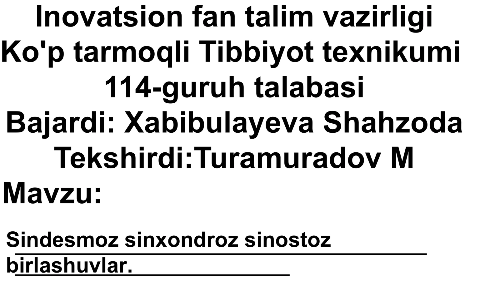 Sindesmologiya 1