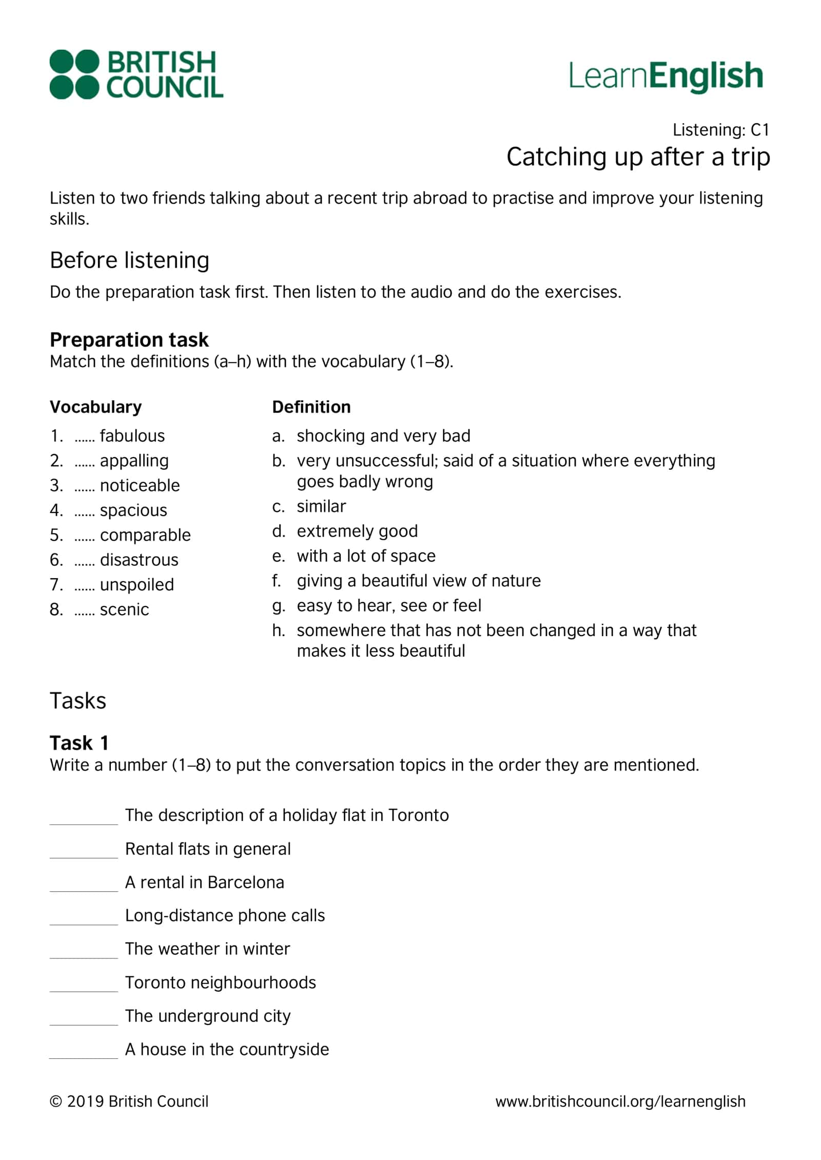 Preparation task 1