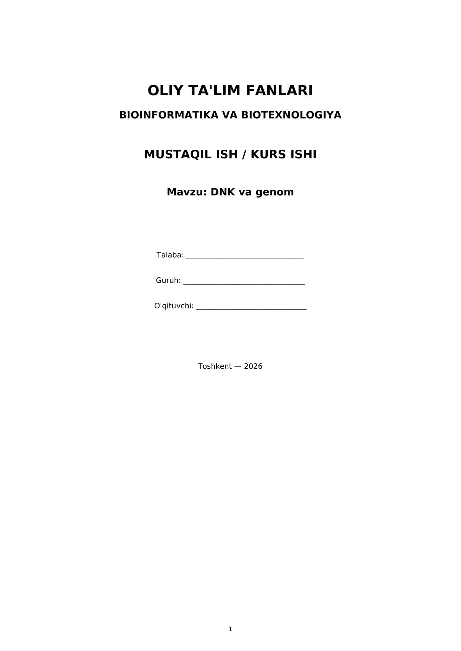 DNK va genom 1