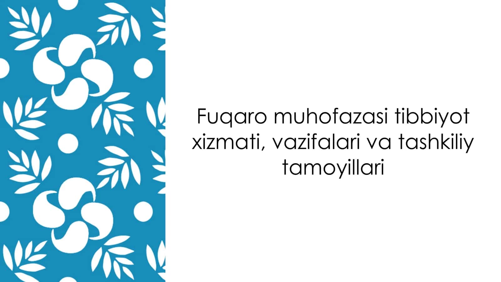Fuqaro muhofazasi tibbiyot xizmati, vazifalari va tashkiliy tamoyillari 1