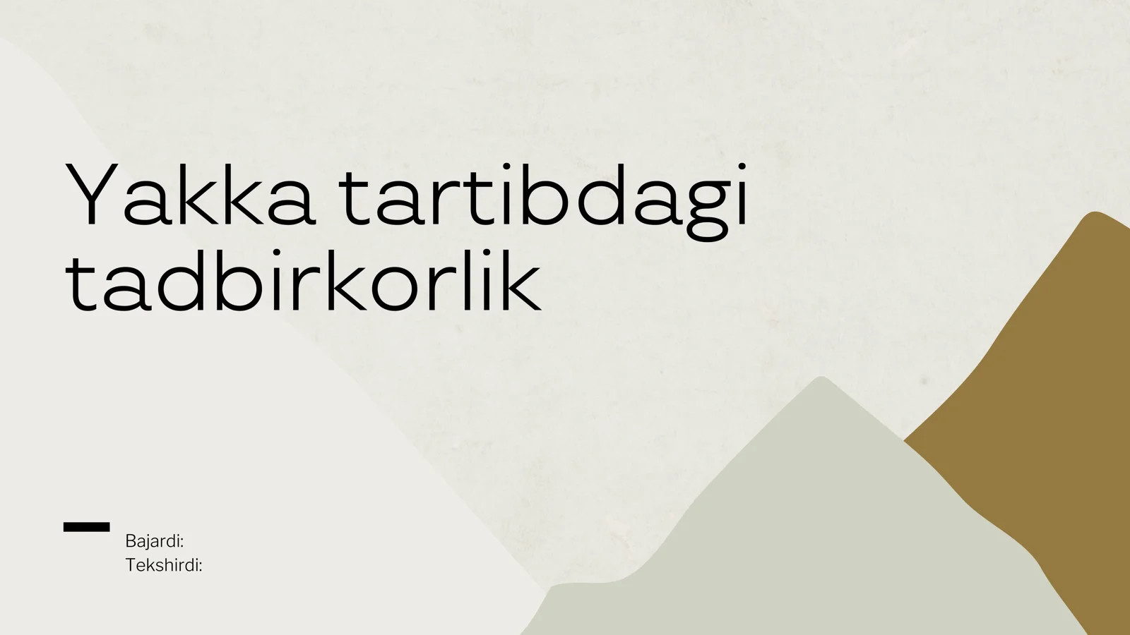 Yakka tartibdagi tadbirkorlik 1