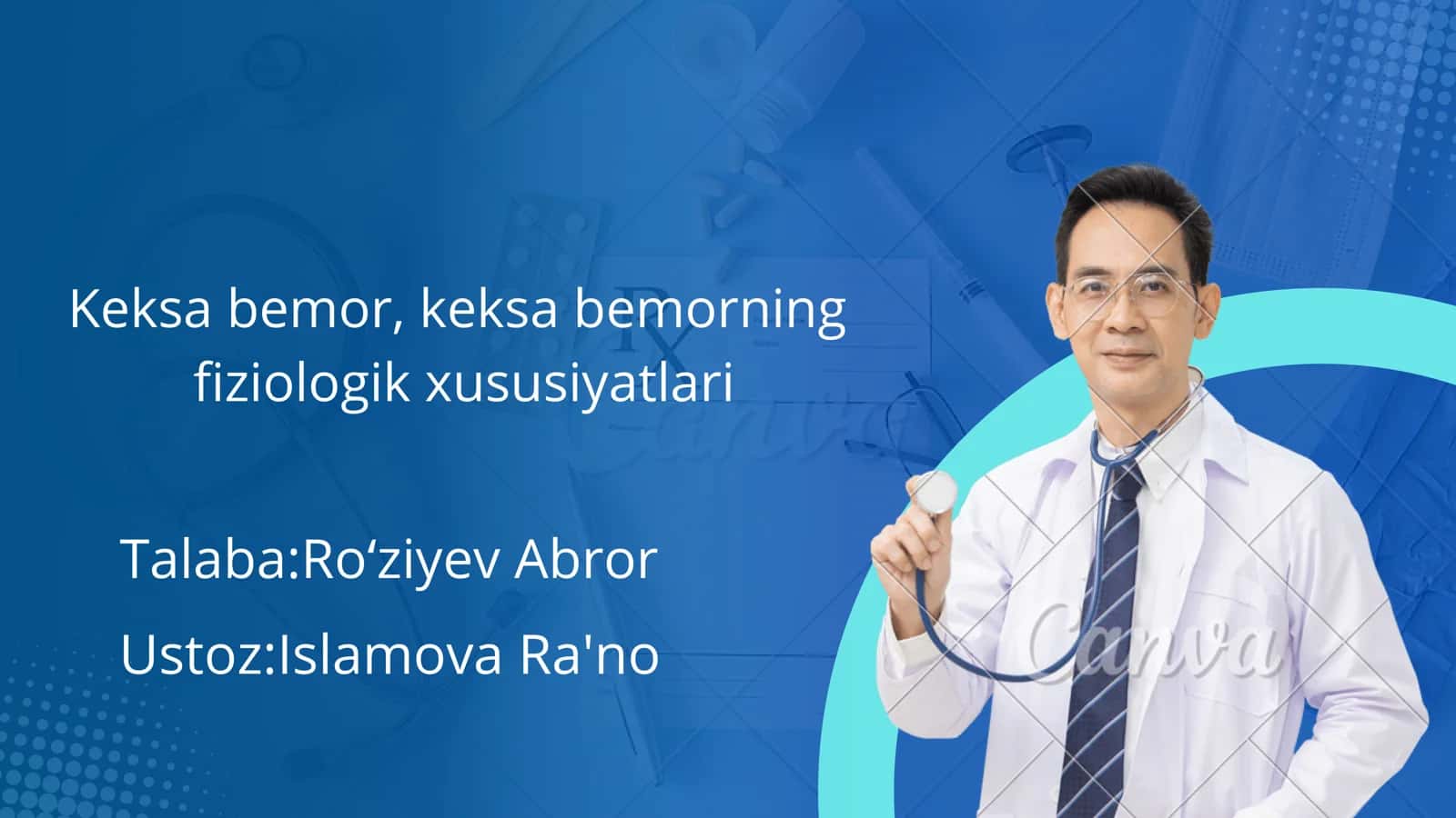 Keksa bemor, keksa bemorning fiziologik xususiyatlari 1