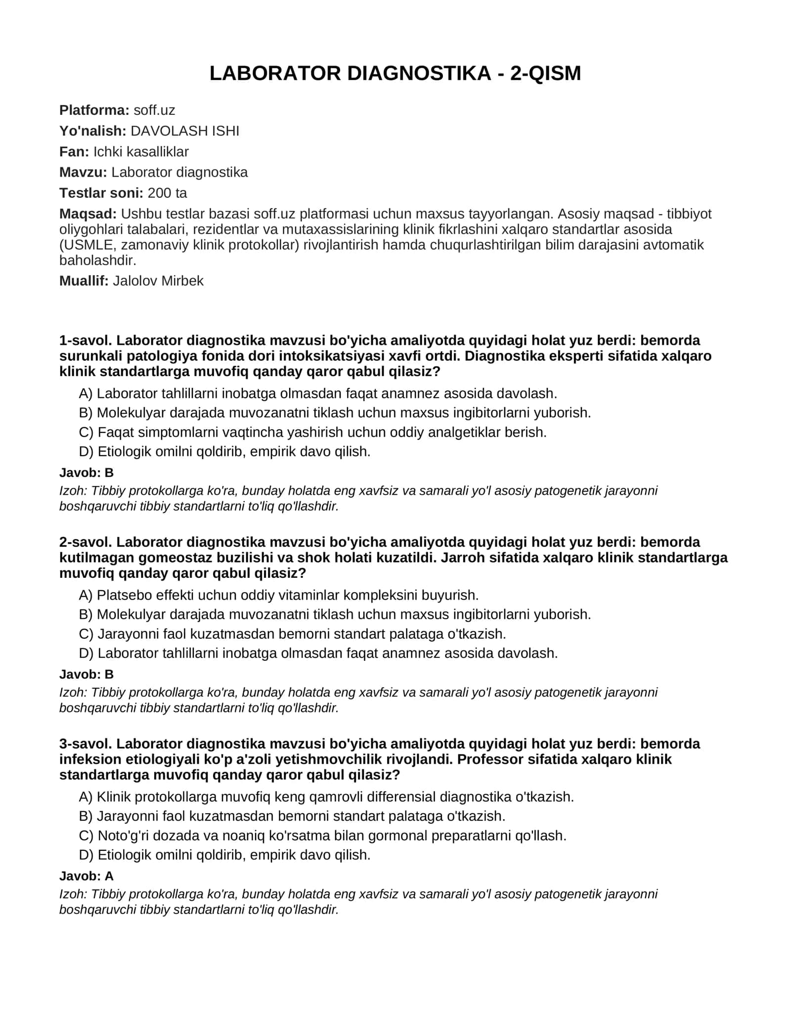LABORATOR DIAGNOSTIKA - 2-QISM 1