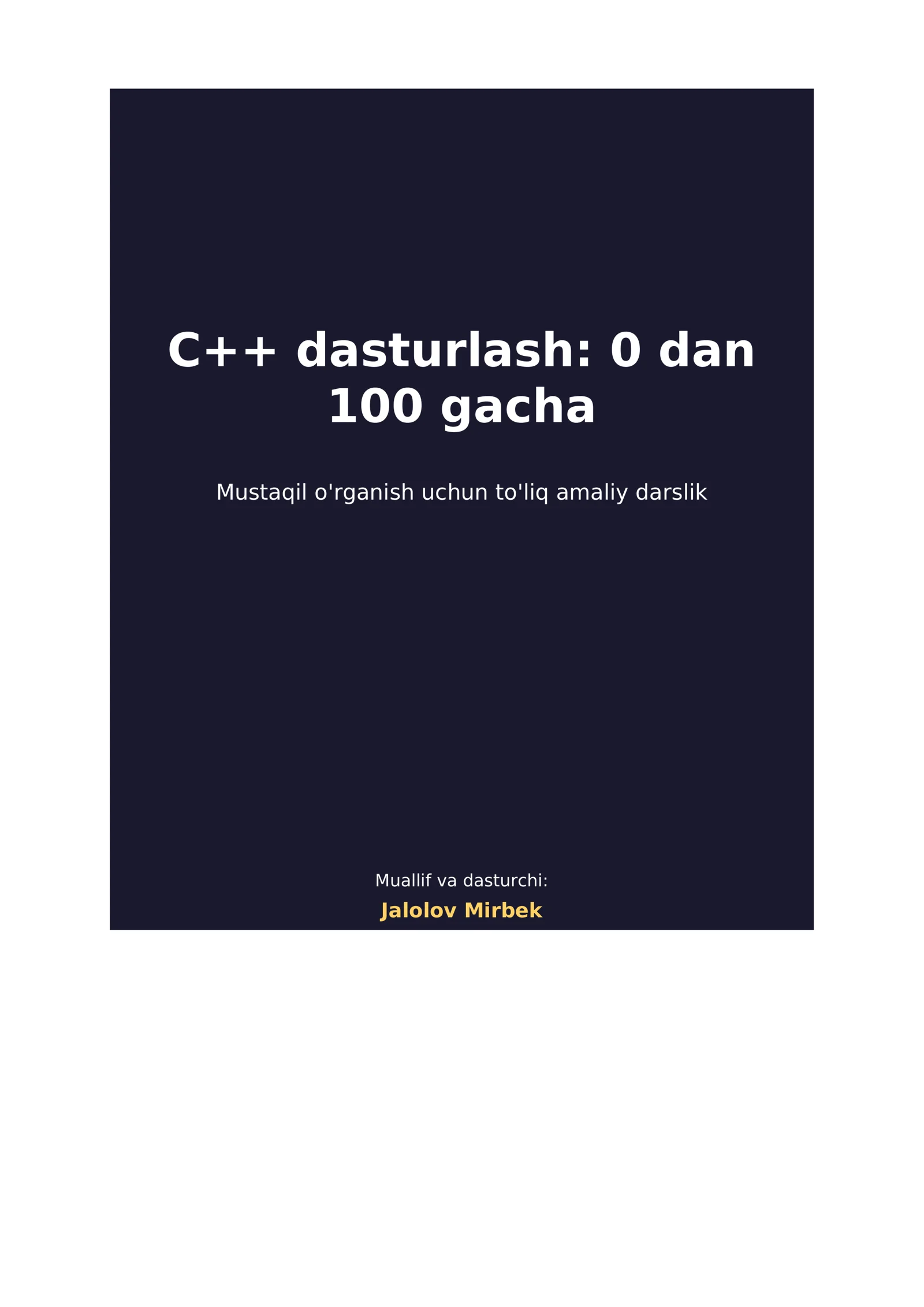 C++ dasturlash 1