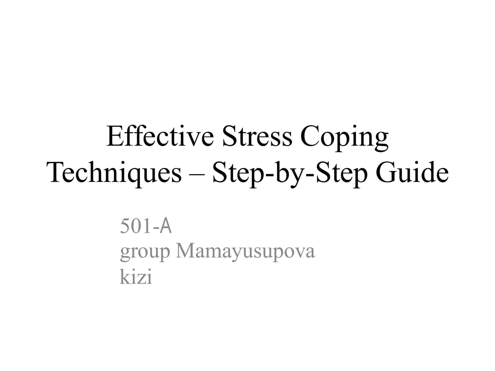 Effective Stress Coping Techniques – Step-by-Step Guide 1