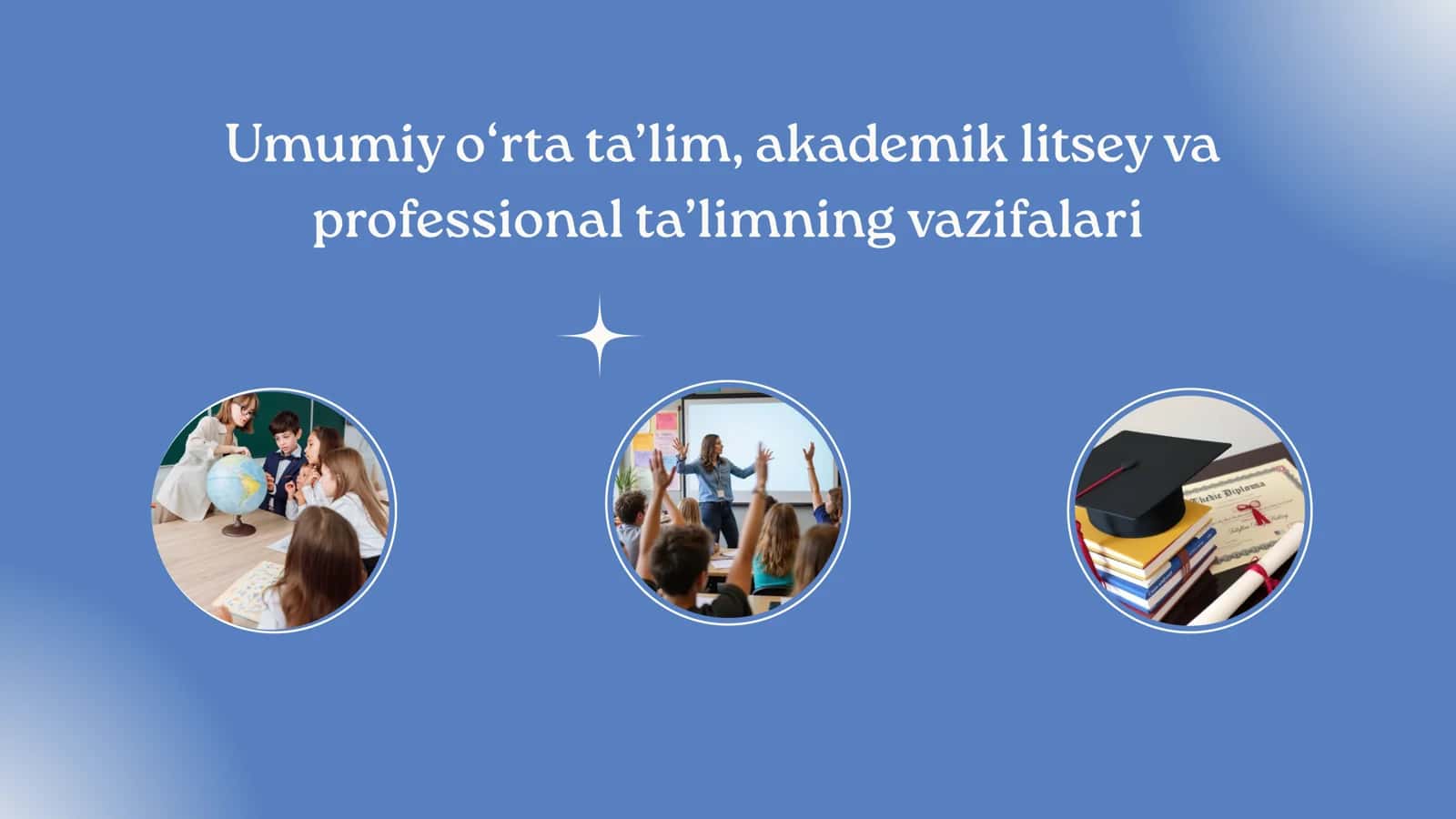 Umumiy o‘rta ta’lim, akademik litsey va professional ta’limning vazifalari 1