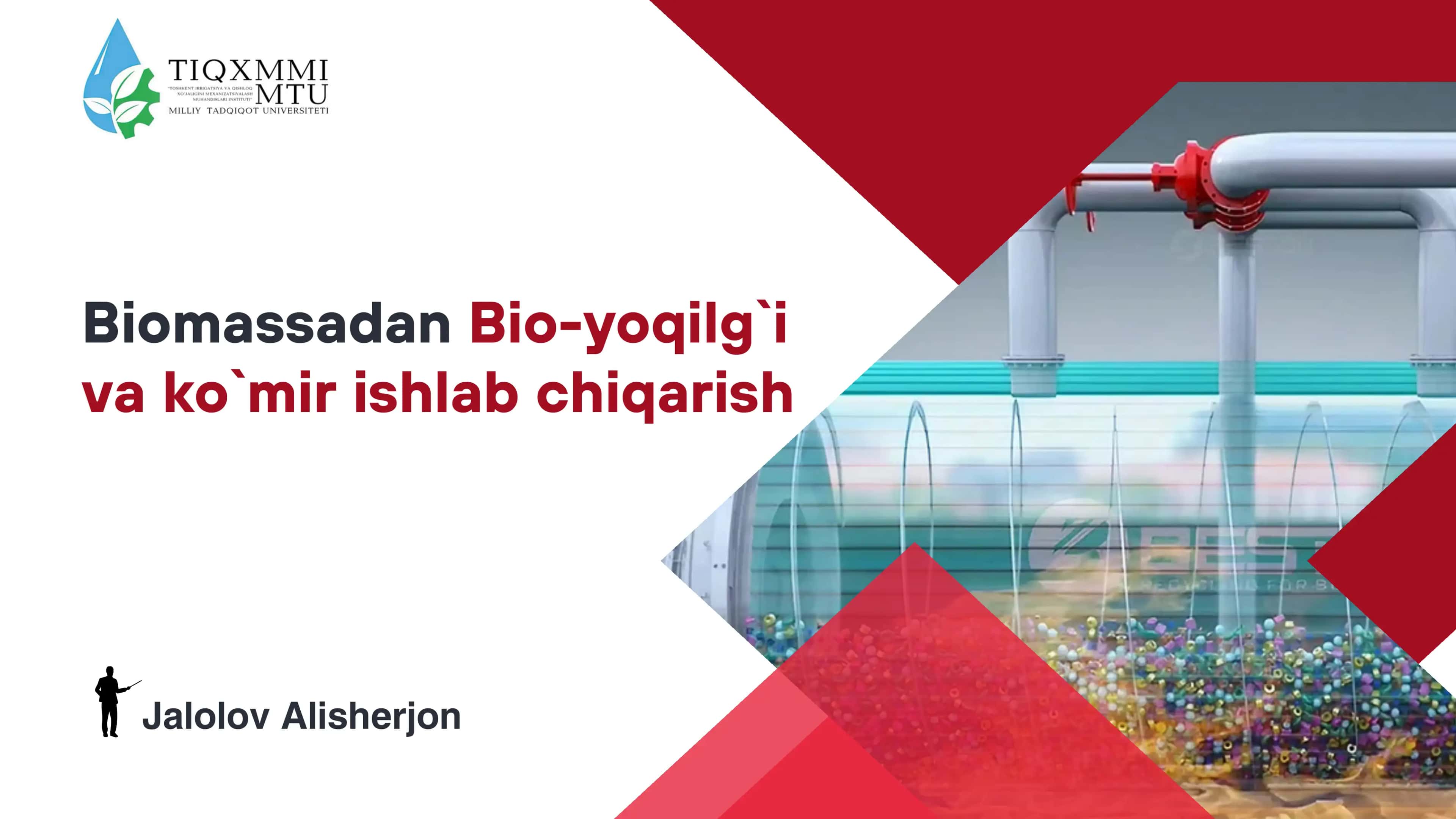 Biomassadan bio-yoqlg`i va ko`mir olish 1