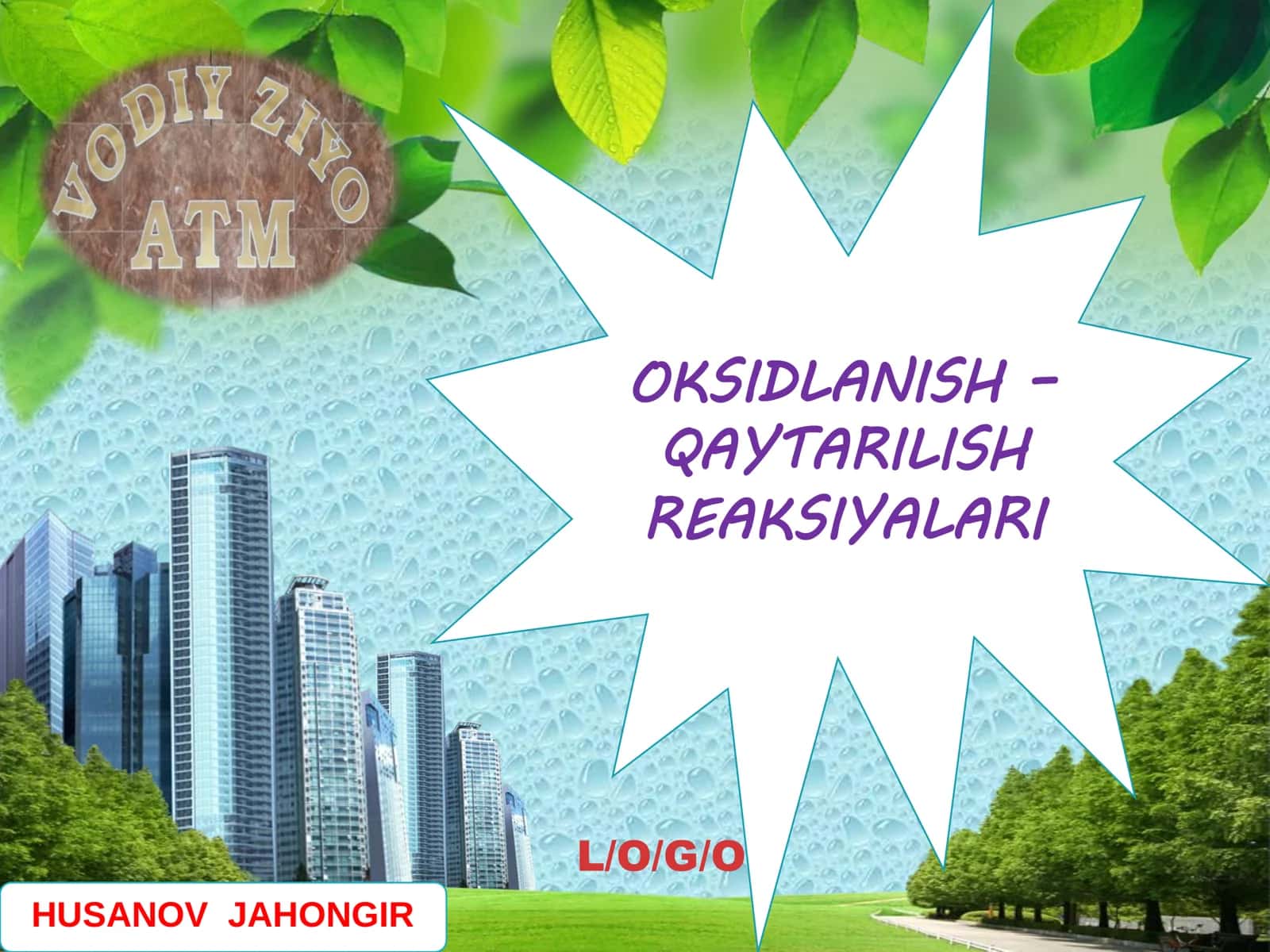 Oksidlanish – Qaytarilish Reaksiyalari 1