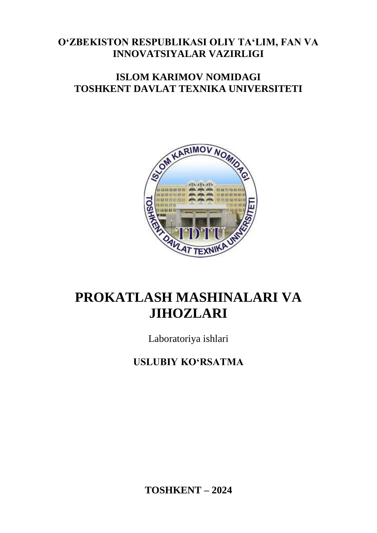 Prokatlash mashinalari va jihozlari 1