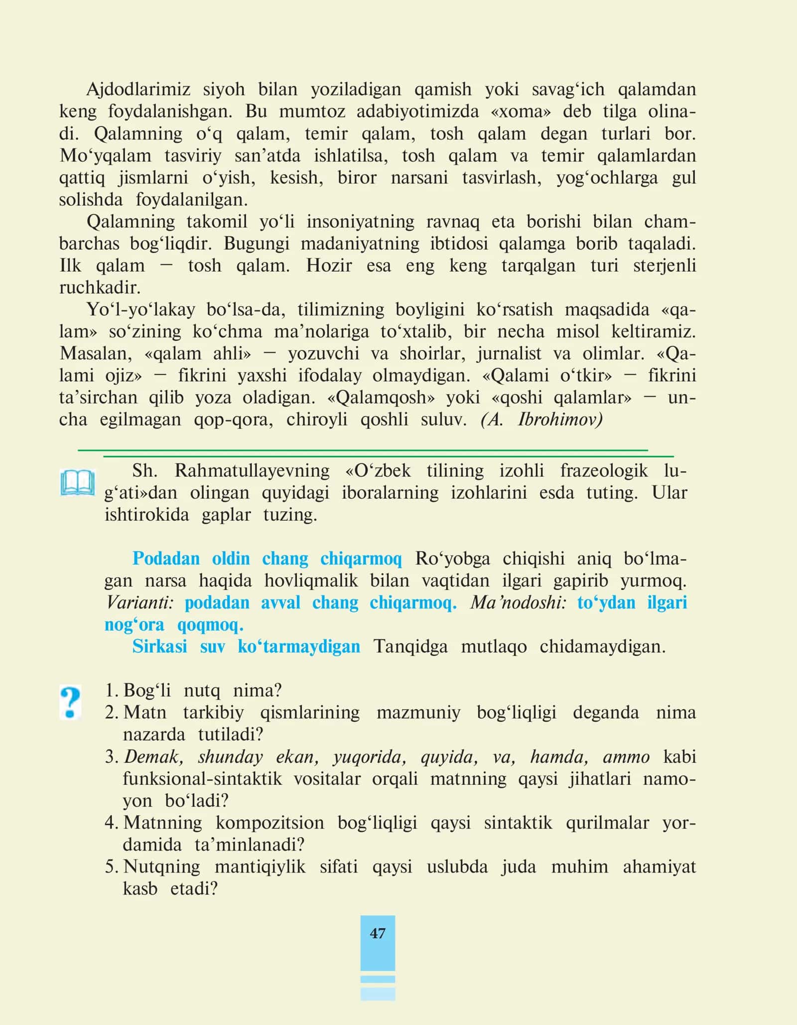 Angezi zamonlarining adabiyotiga qaramochlik 1
