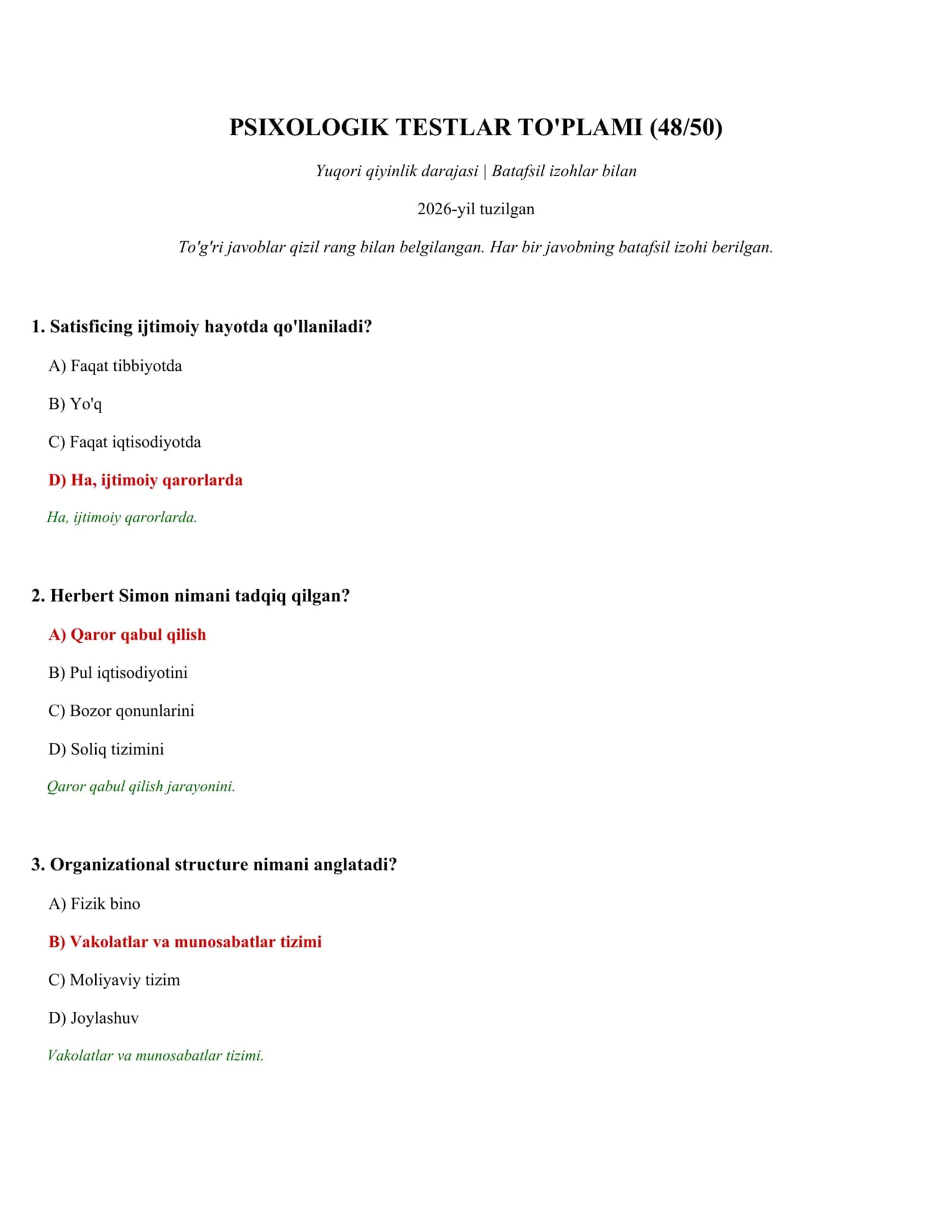 PSIXOLOGIK TESTLAR TO'PLAMI (48/50) 1