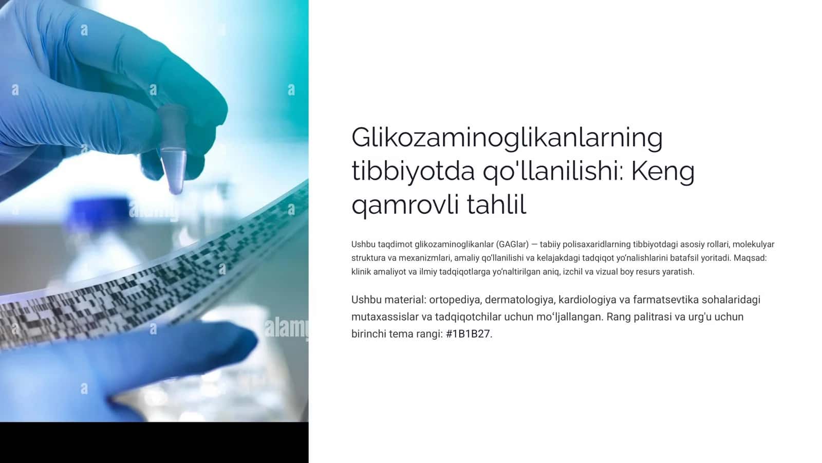 Glikozaminoglikanlarning tibbiyotda qo'llanilishi: Keng qamrovli tahlil 1