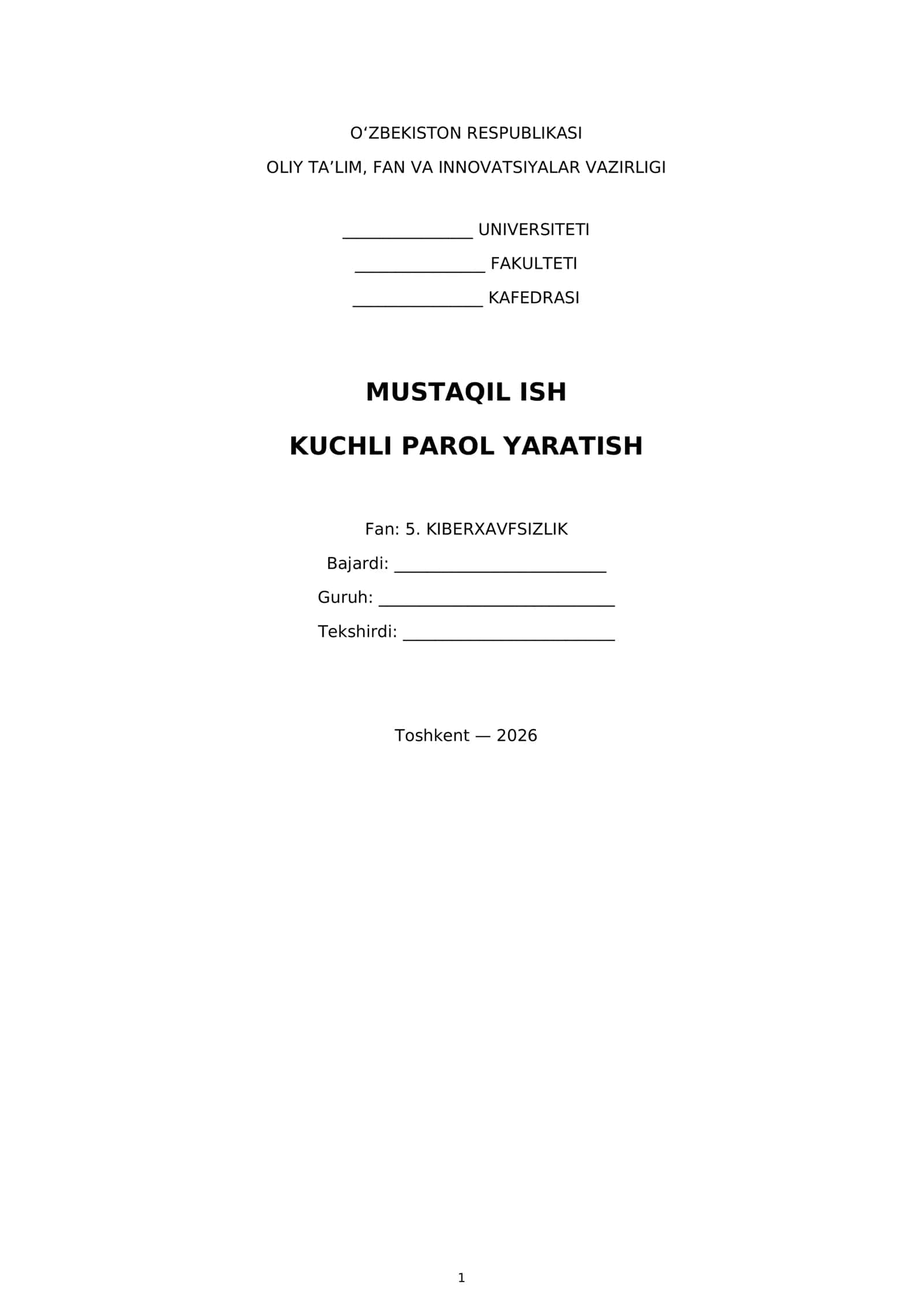 Fan: 5. KIBERXAVFSIZLIK 1