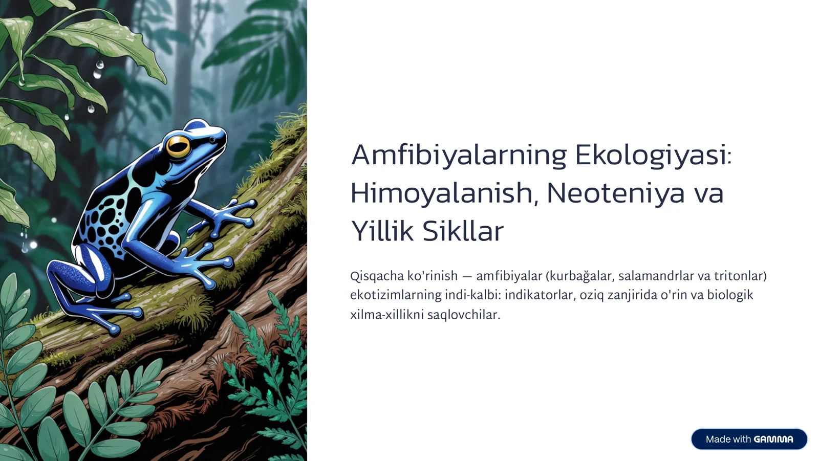 Amfibiyalarning Ekologiyasi 1