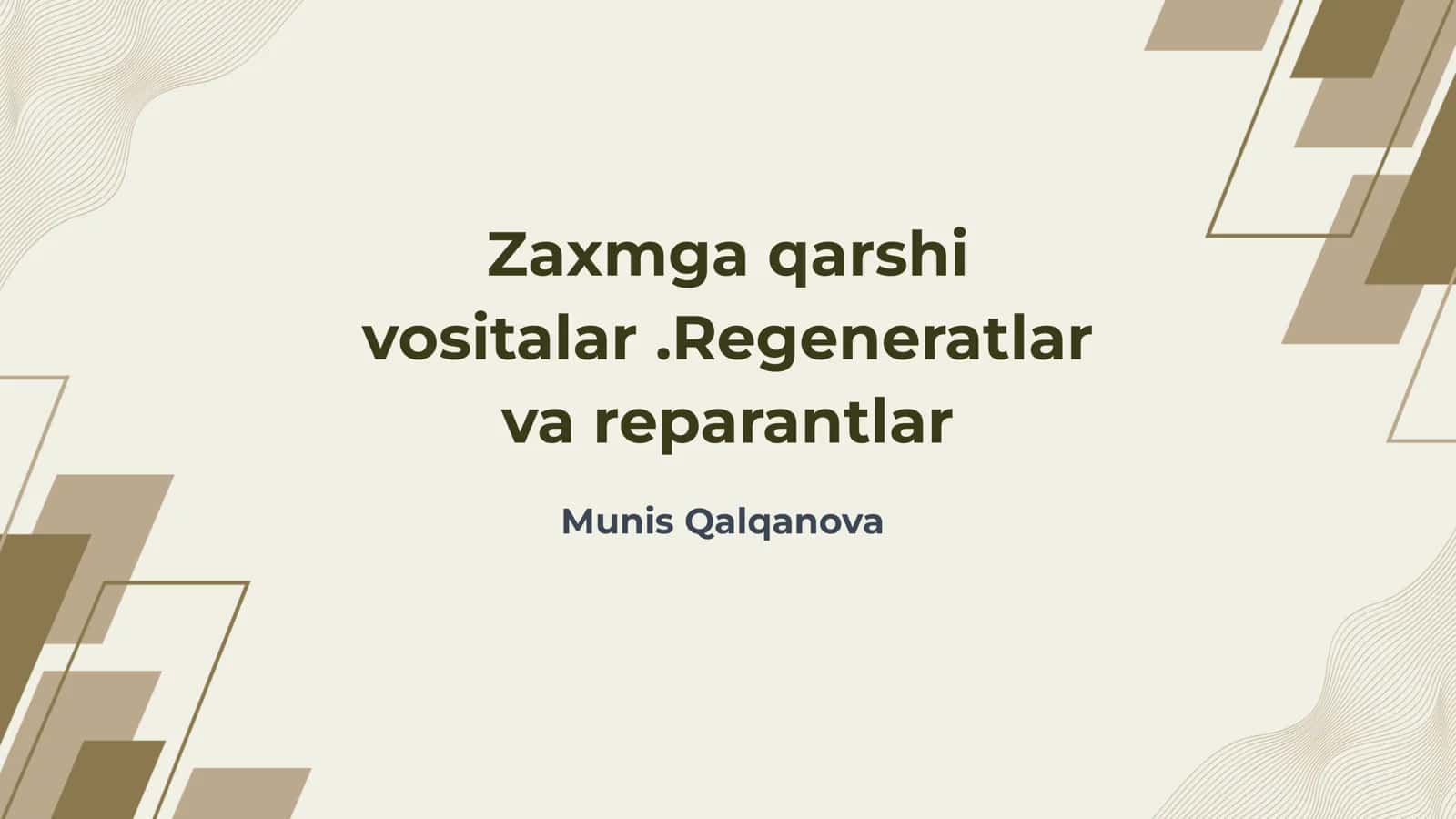 Zaxmga qarshi vositalar 1
