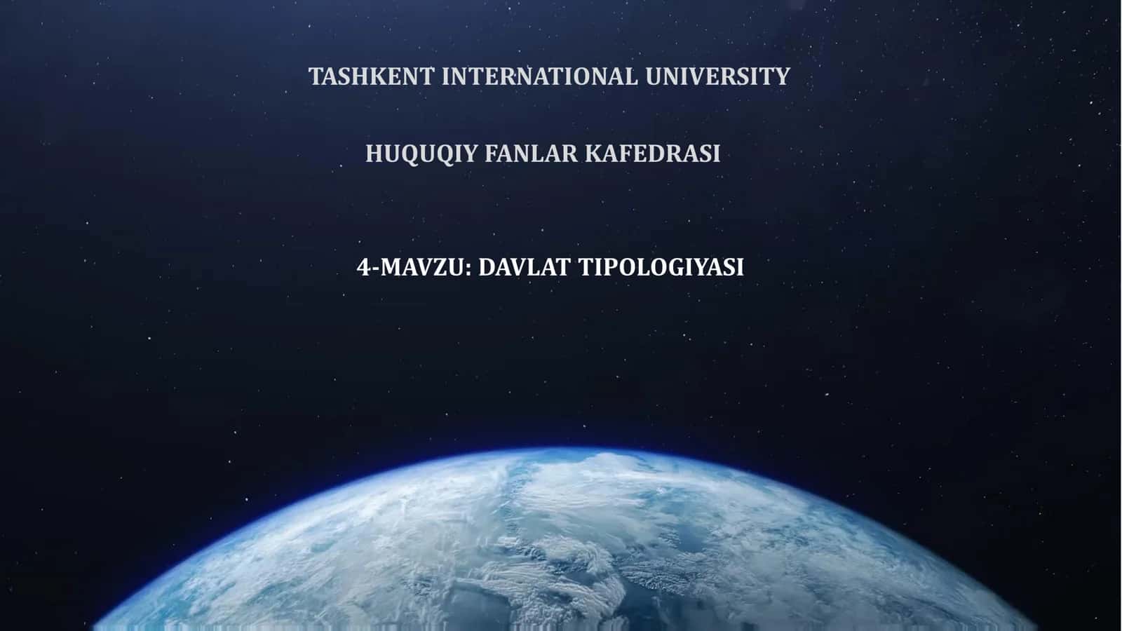 DAVLAT TIPOLOGIYASI 1
