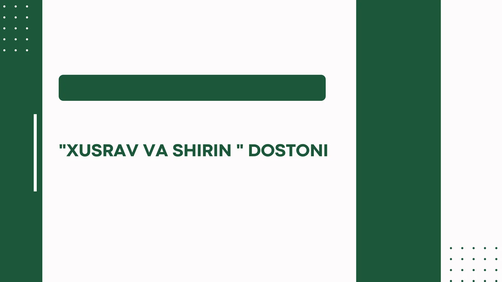 "XUSRAV VA SHIRIN" DOSTONI 1