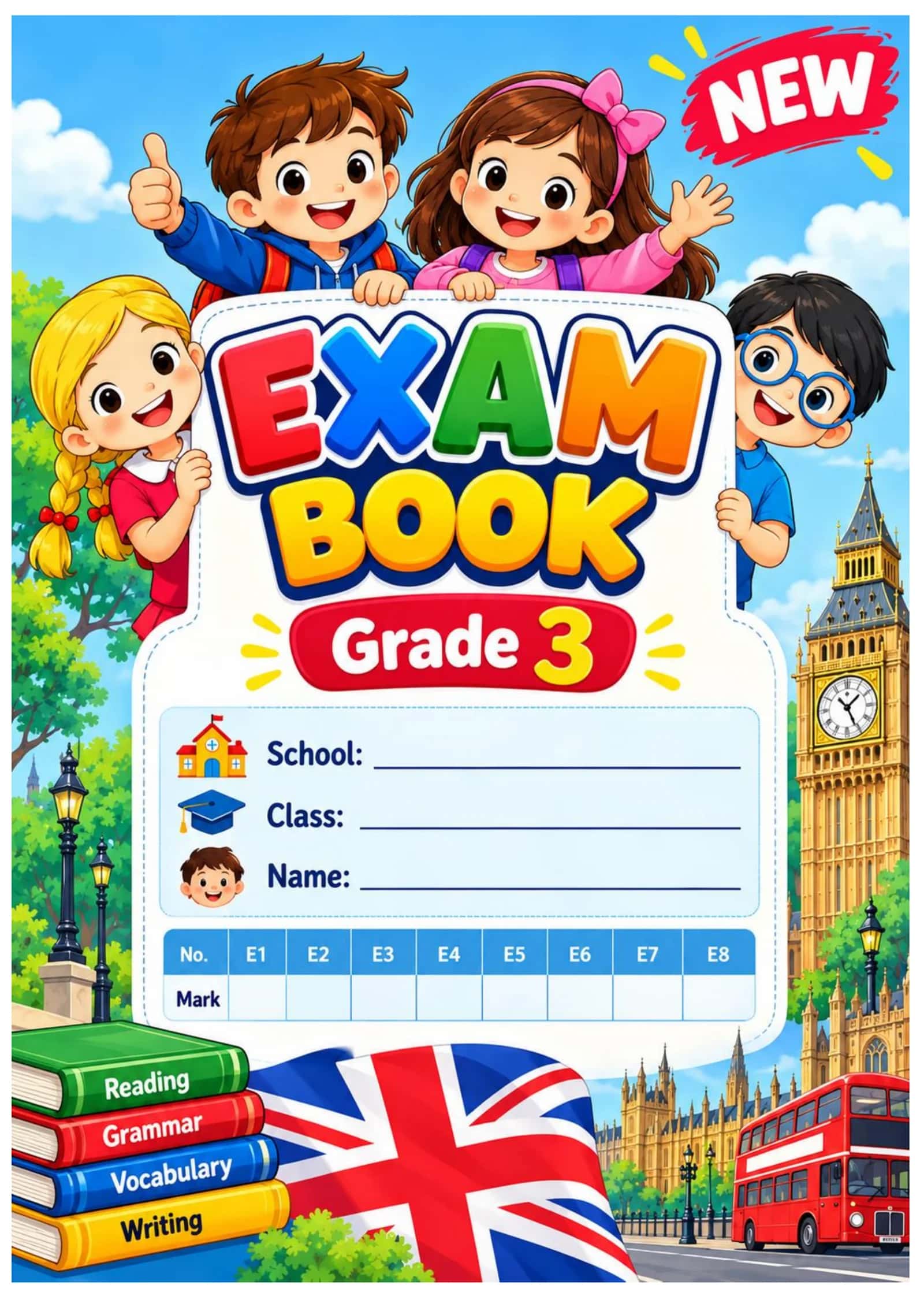 Exam book (grade 3) 3-sinflar uchun nazorat ishi daftari. Yangi 1