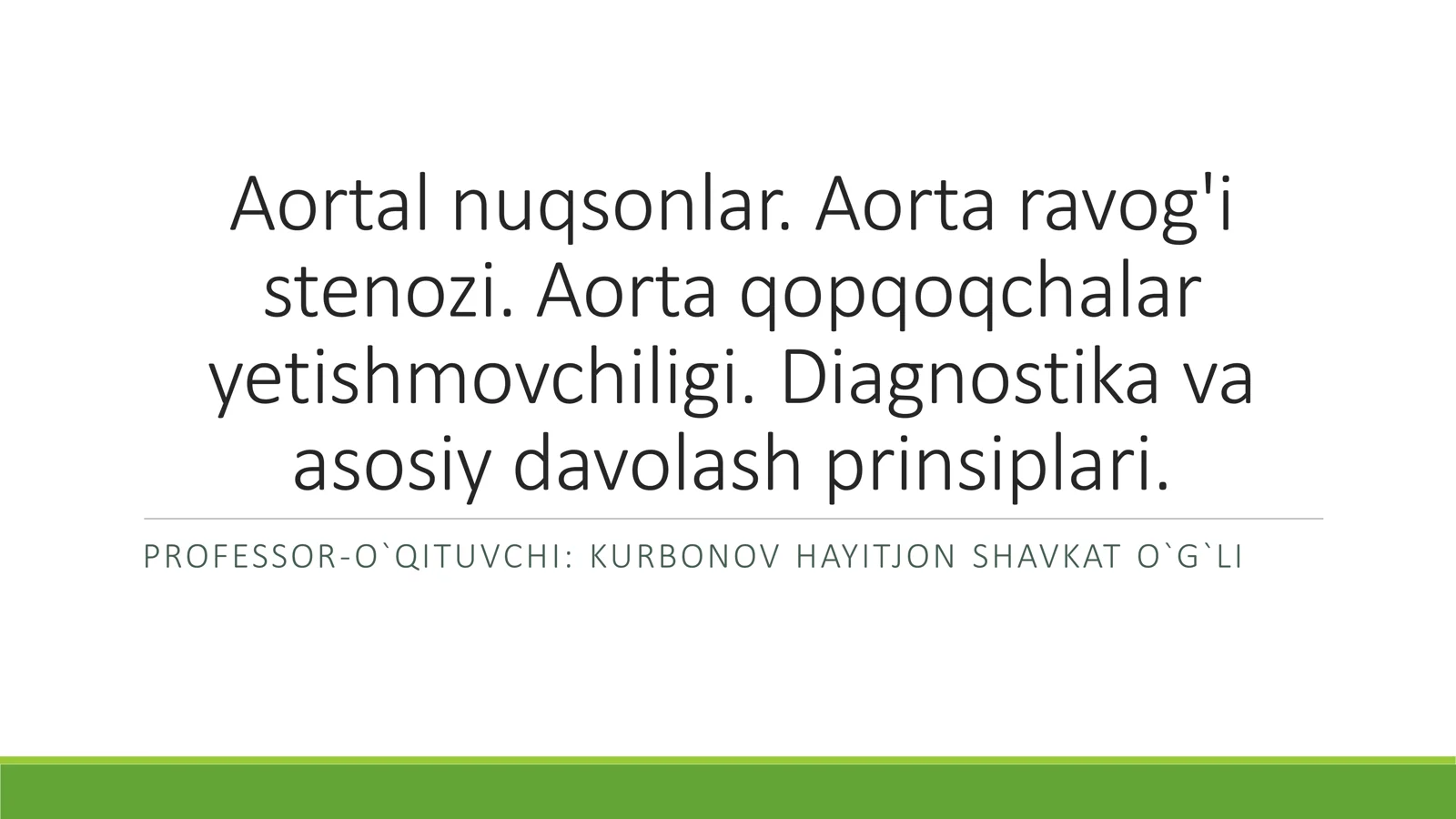 Aorta ravogi stenozi 1