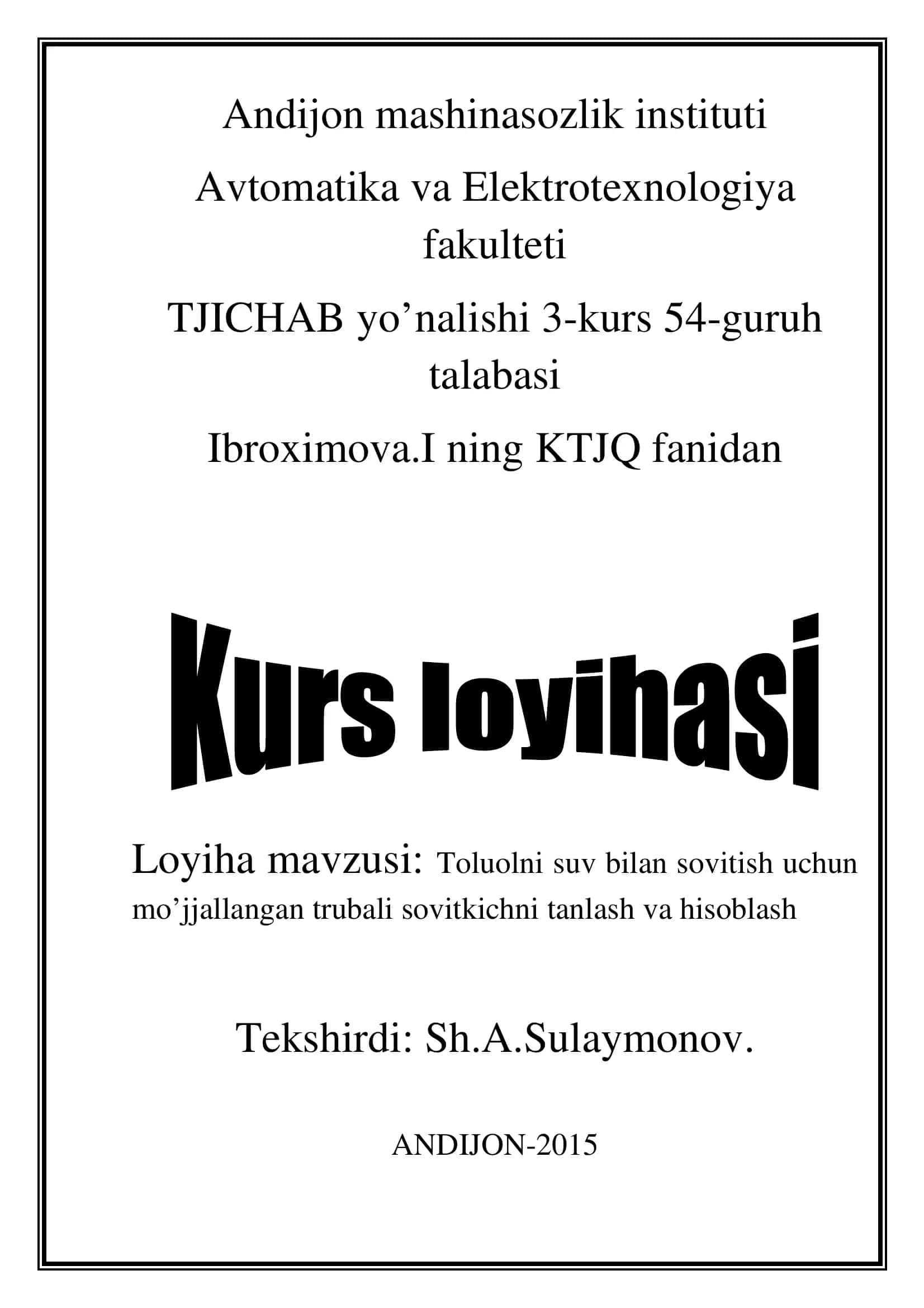 Avtomatika va Elektrotexnologiya fakulteti 1
