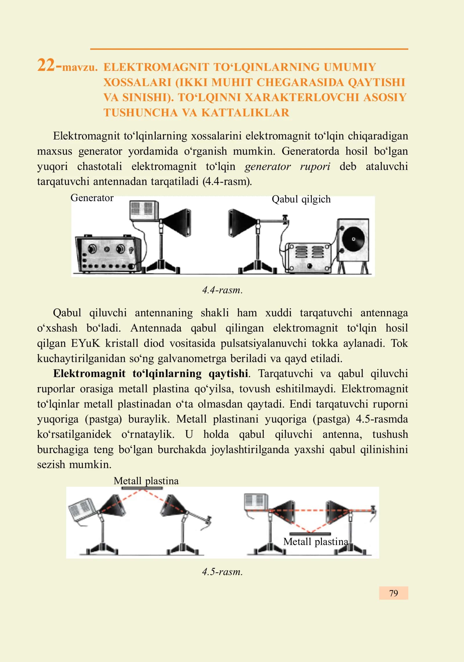 Elektromagnit to‘lqinlarning umumiy xossalari 1
