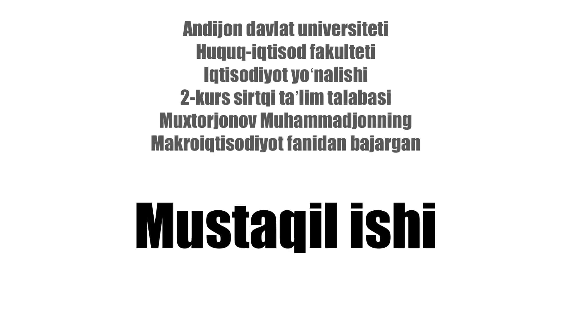 Stratejik tahlil va iqtisodiy zaruriyat 1