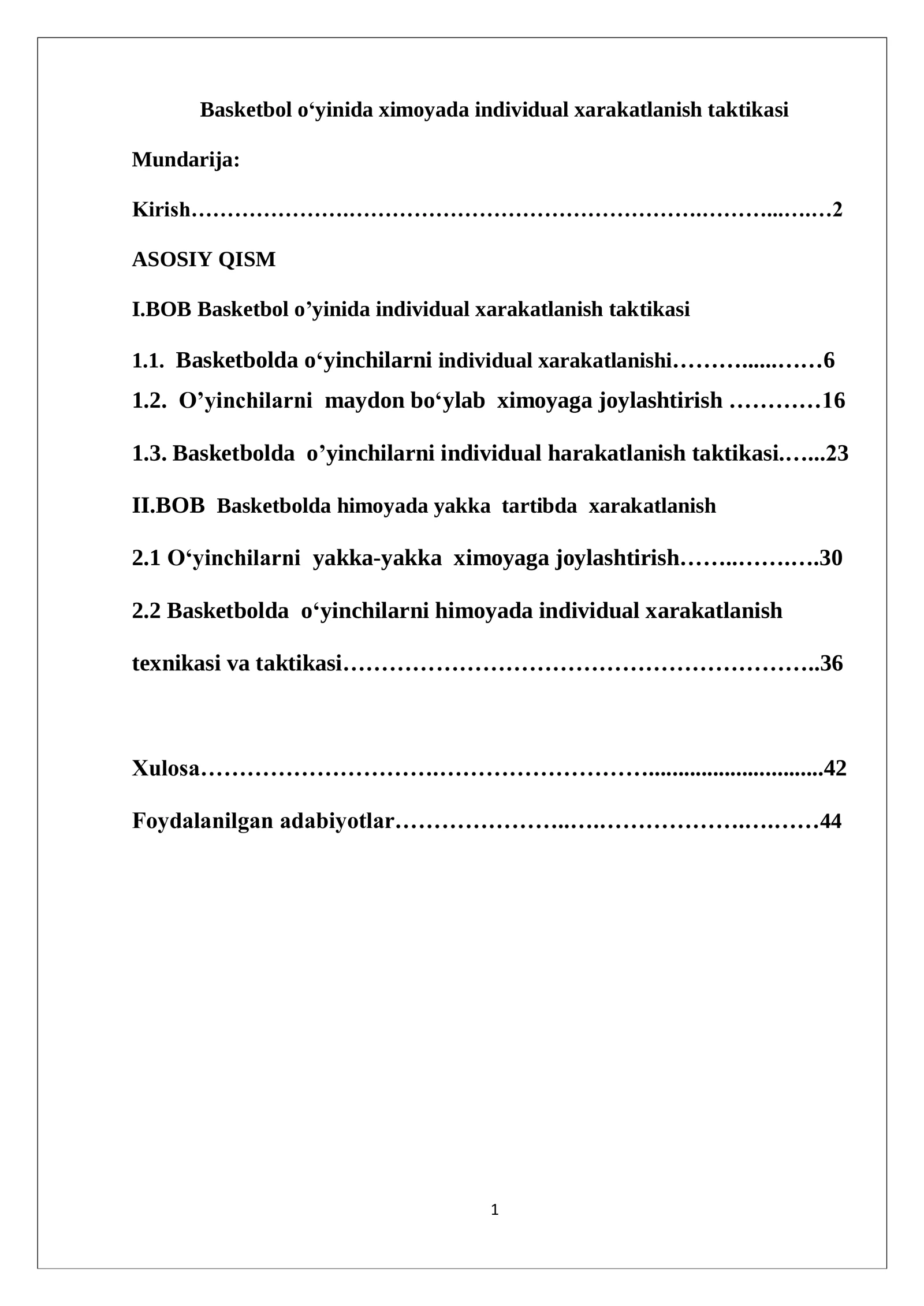 Basketbol o‘yinida ximoyada individual xarakatlanish taktikasi 1