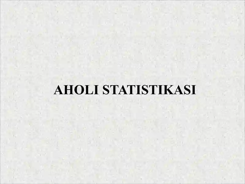 Aholi statistikasi