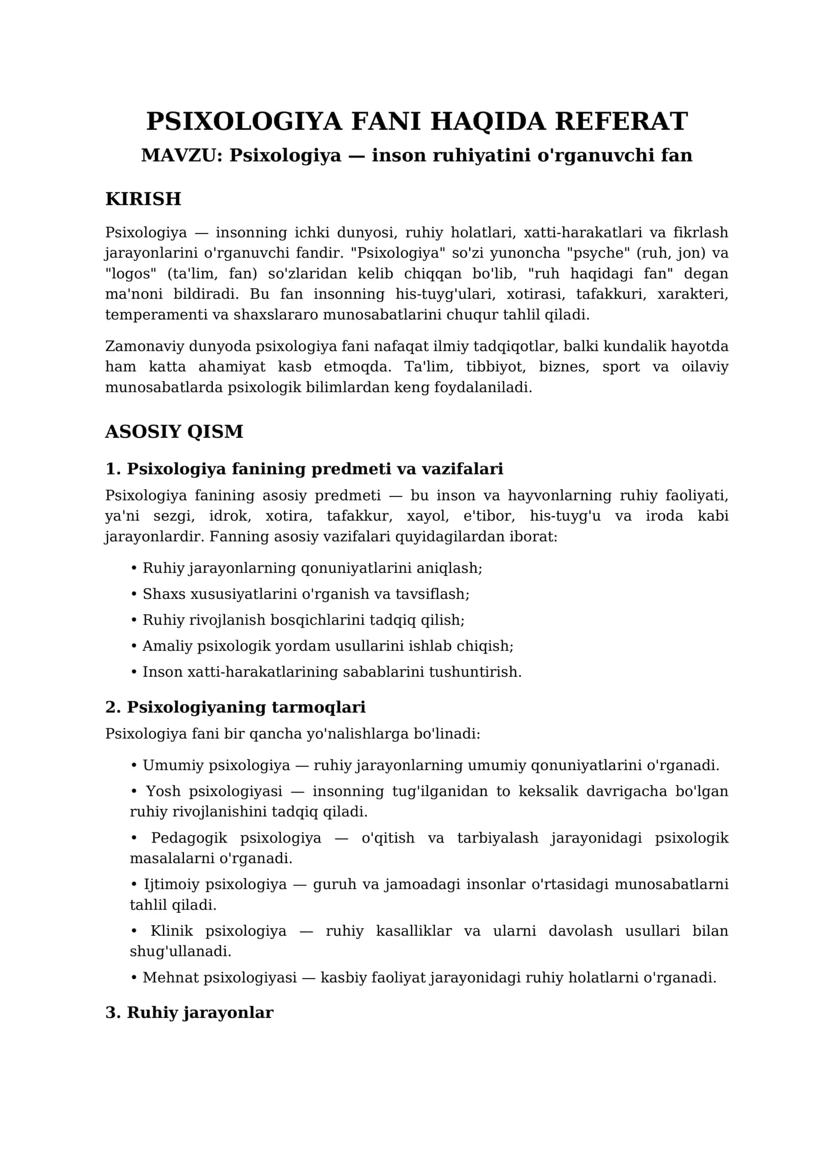 psixologiya fanidan referat 1