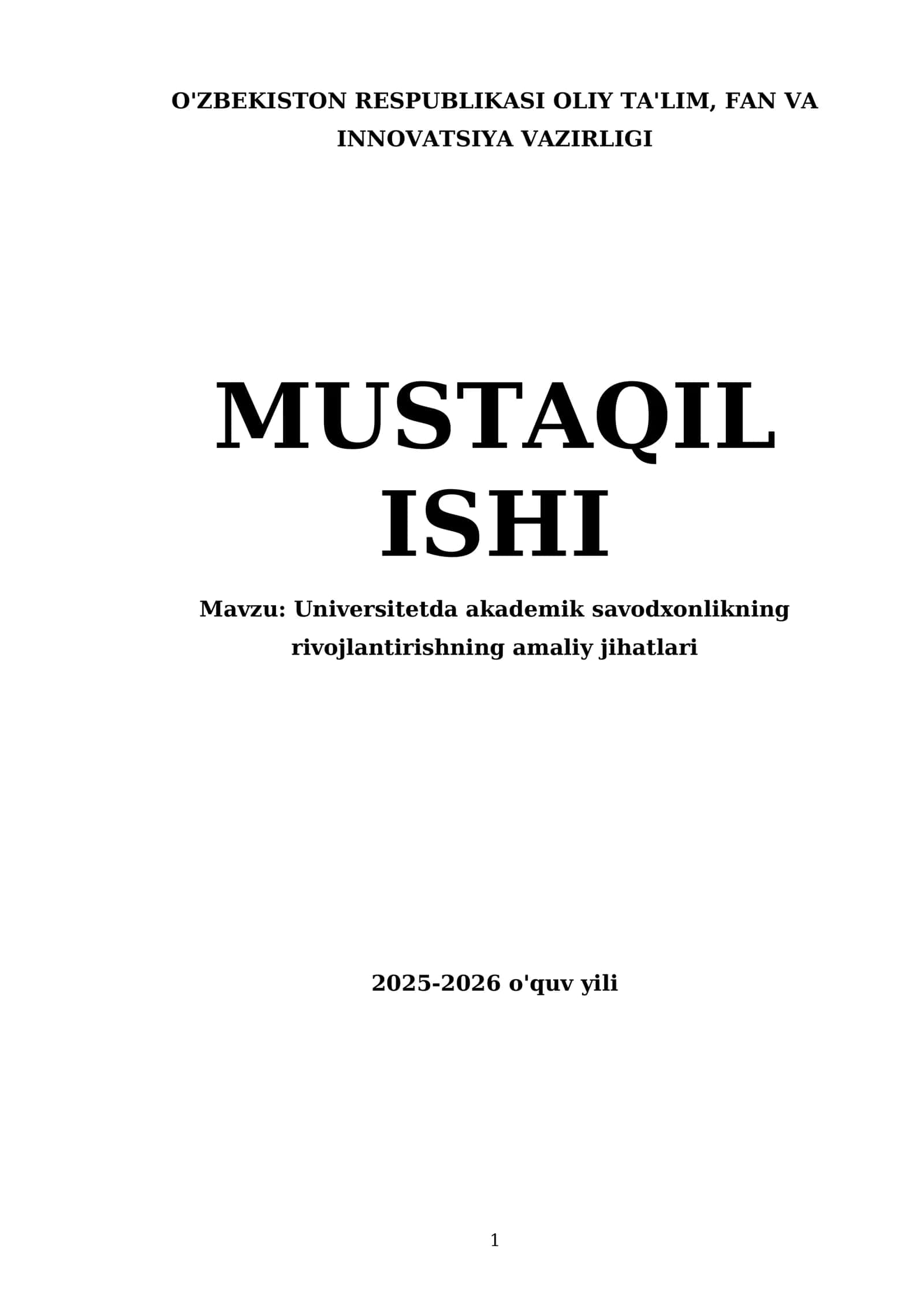 Universitetda akademik savodxonlikning rivojlantirishning amaliy jihatlari 1