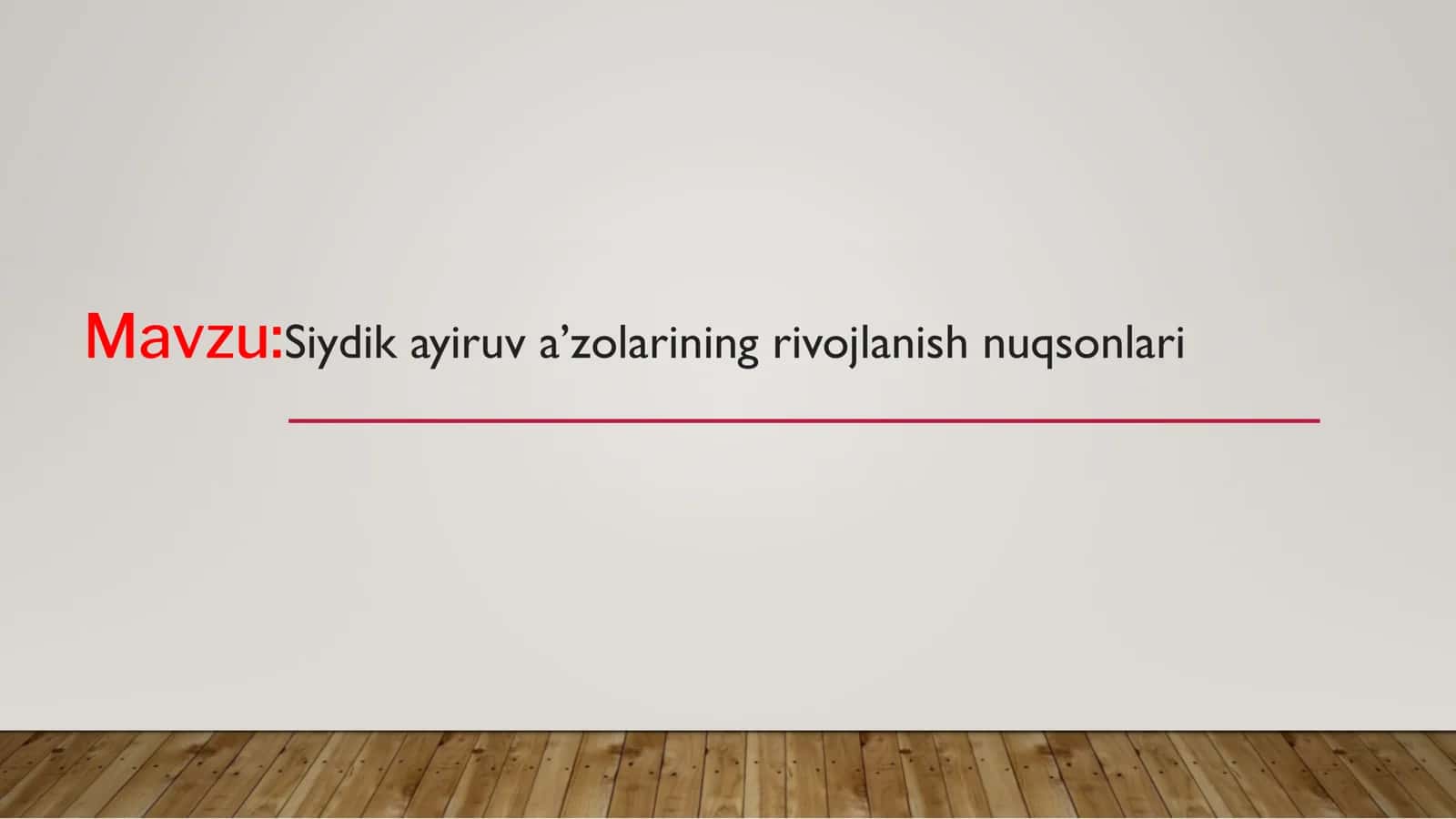 Siydik ayiruv a’zolarining rivojlanish nuqsonlari 1
