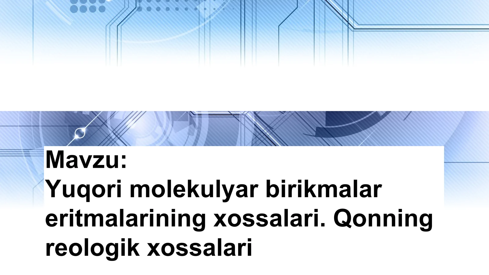 Yuqori molekulyar birikmalar 1