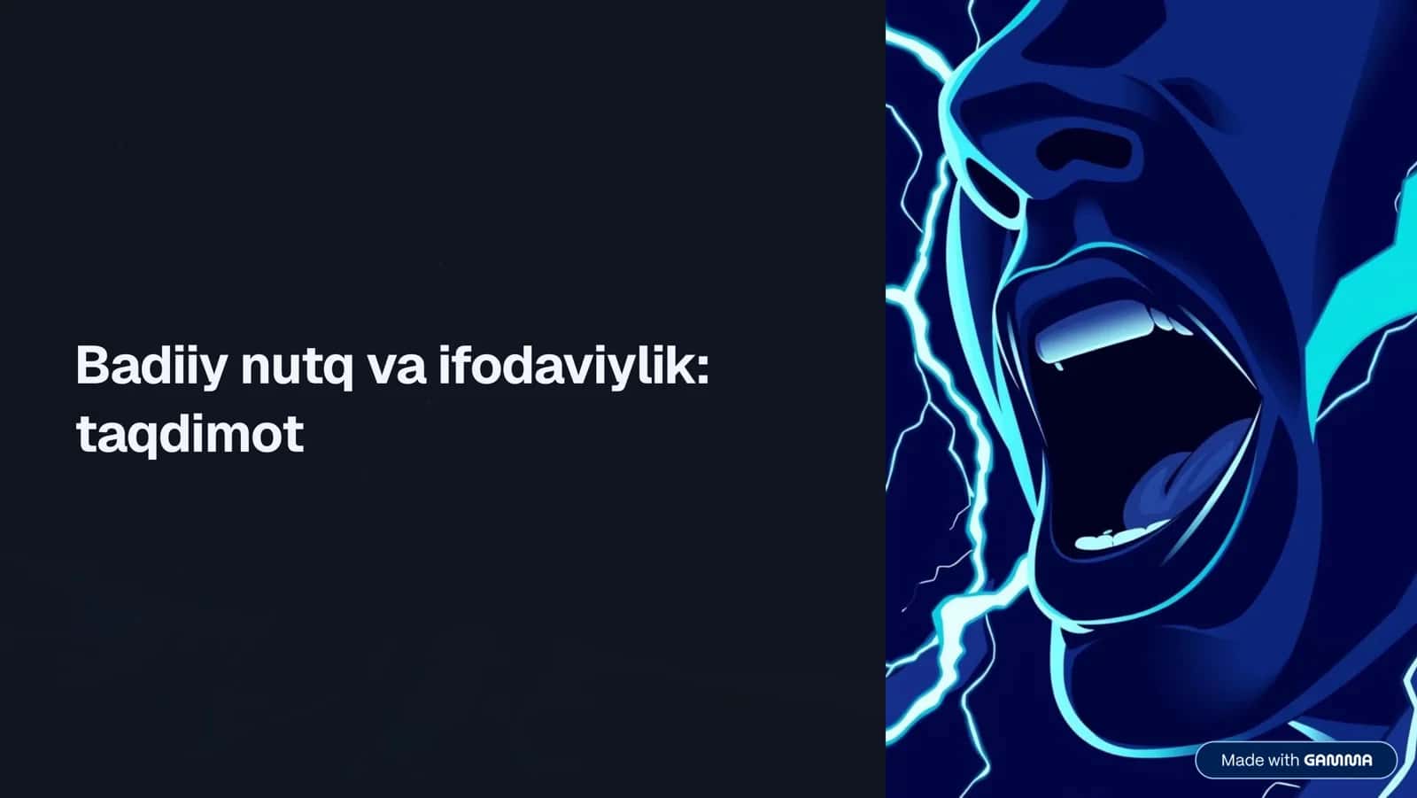 Badiiy nutq va ifodaviylik 1